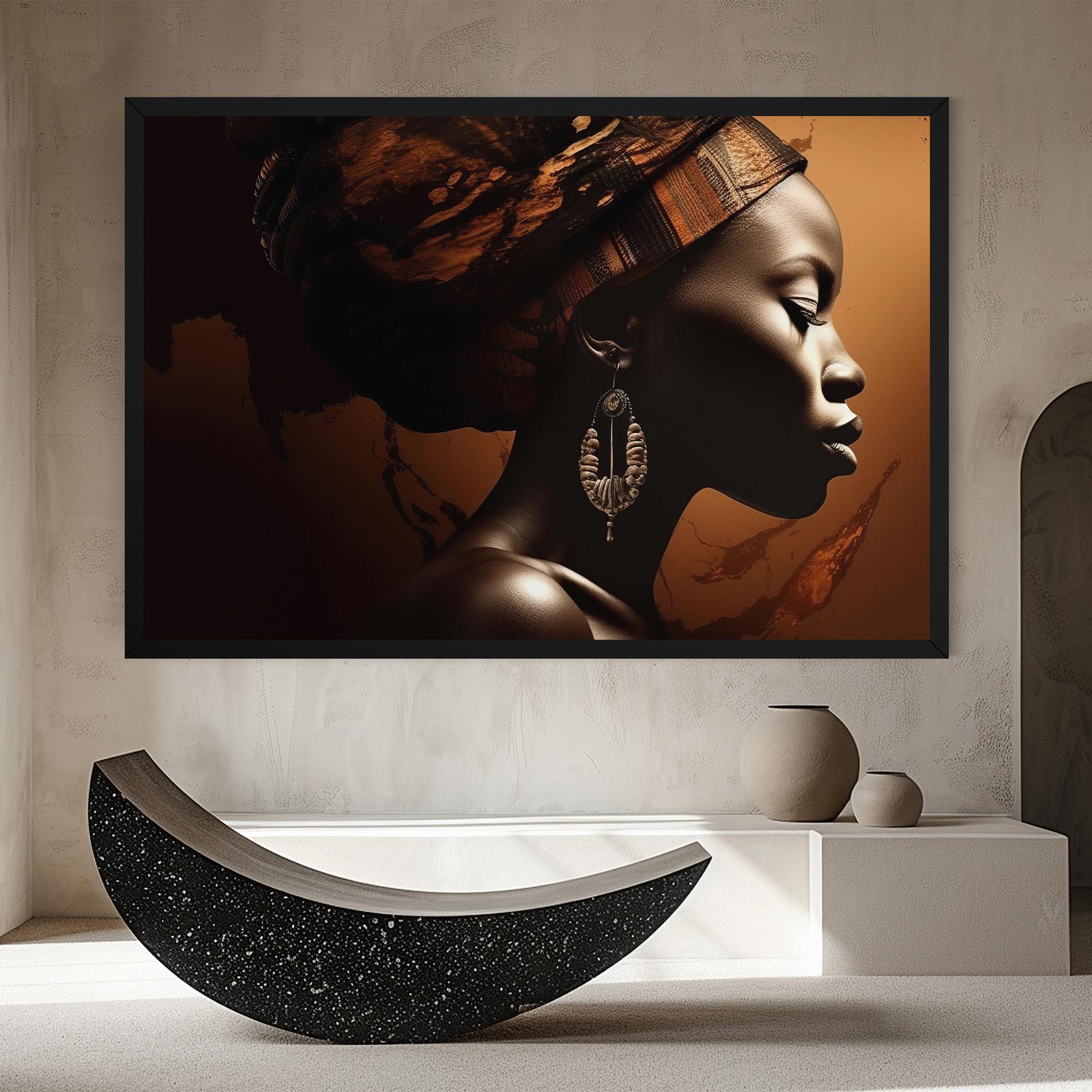 Vászonkép Interesting African Earrings mockup 8