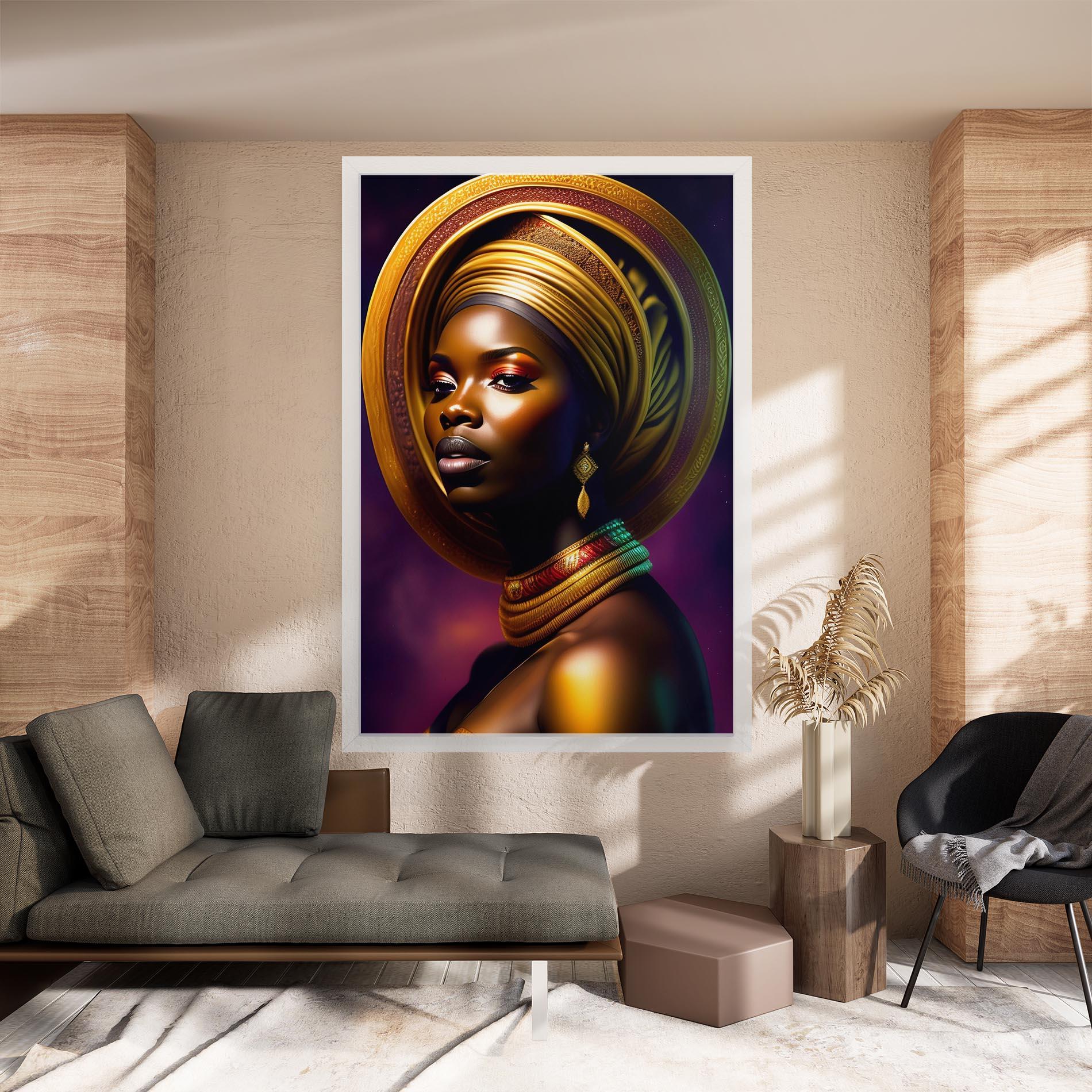 Vászonkép Golden Crown Woman mockup 8