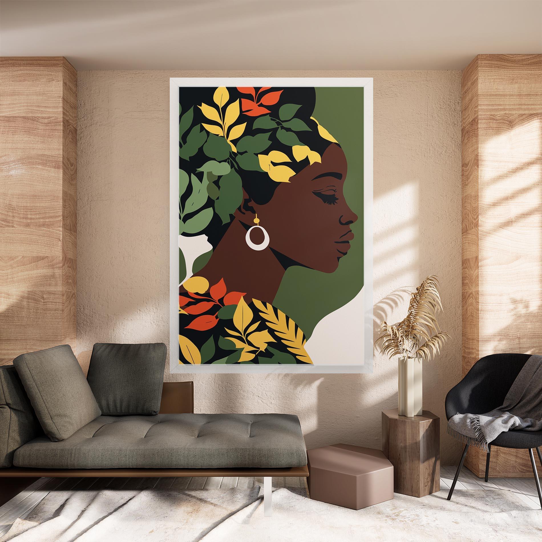 Vászonkép Yellow Leaf Africa mockup 8