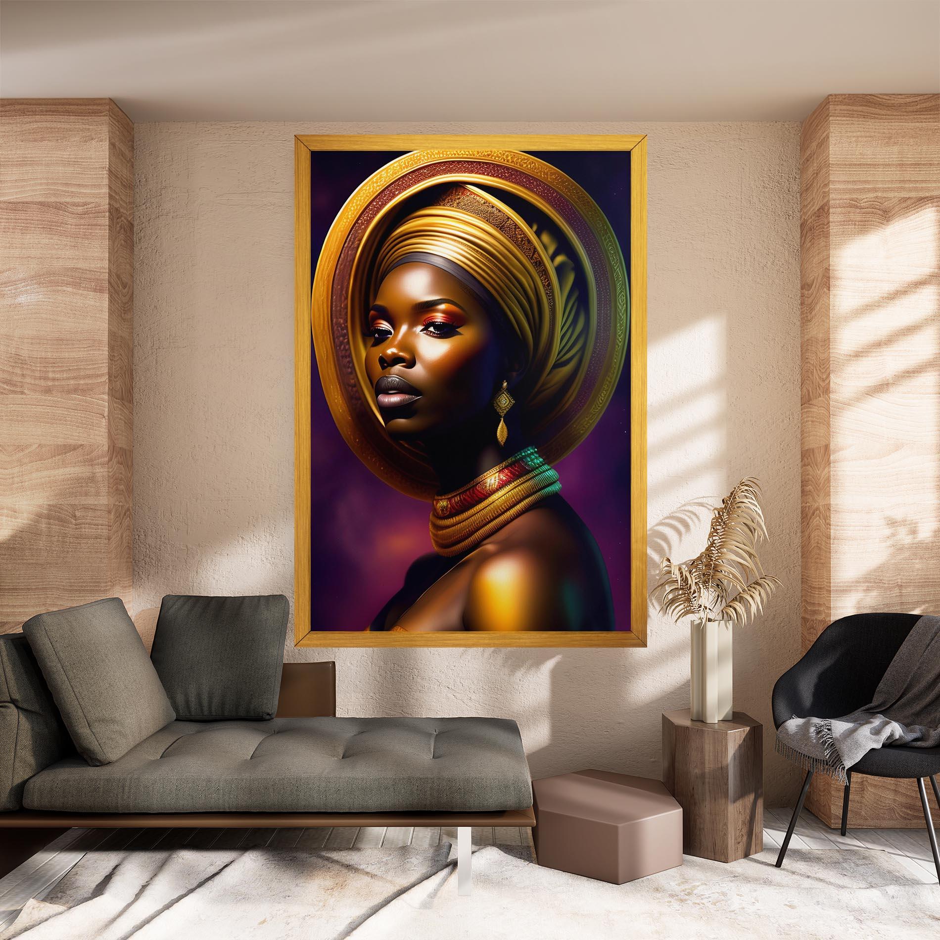 Vászonkép Golden Crown Woman mockup 8