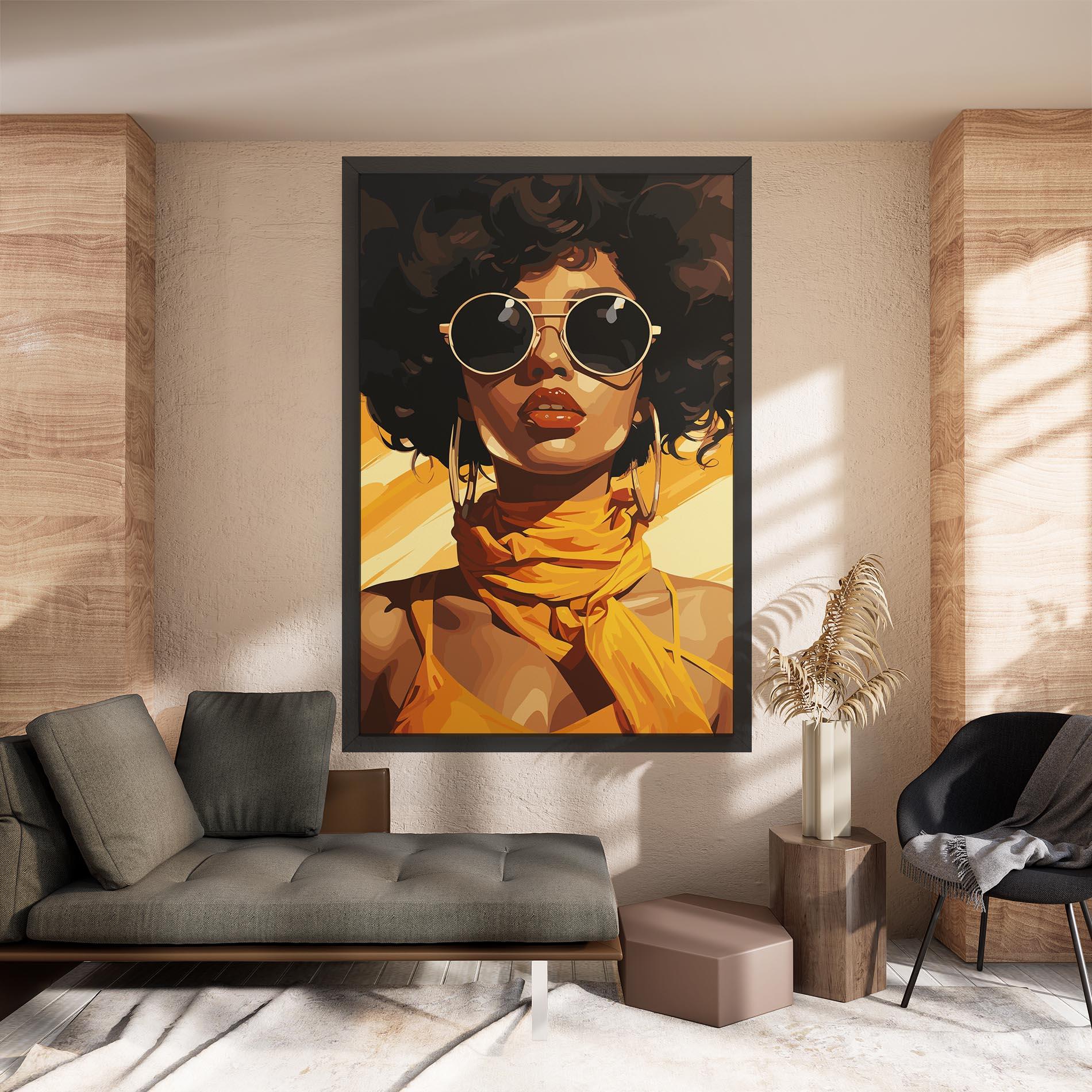Vászonkép African Yellow Woman mockup 8