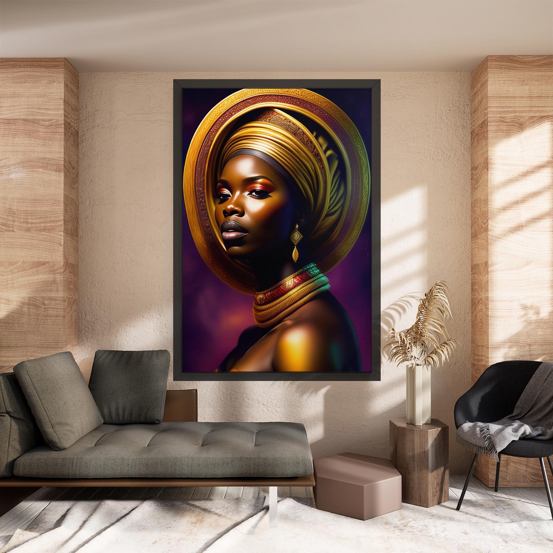 Vászonkép Golden Crown Woman mockup 8