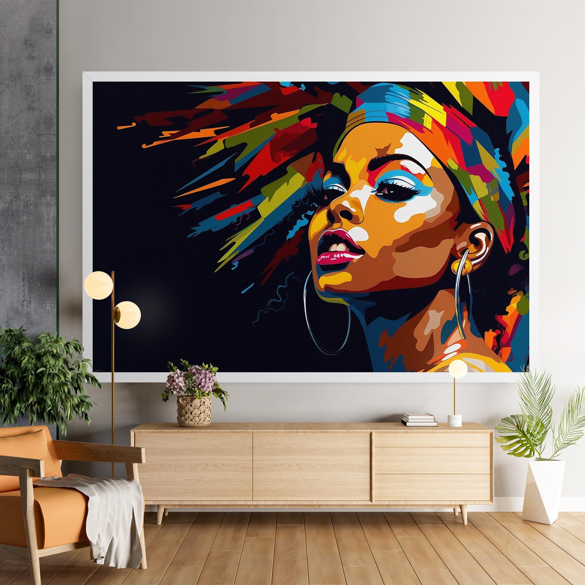 Vászonkép African Woman Portrait mockup 9