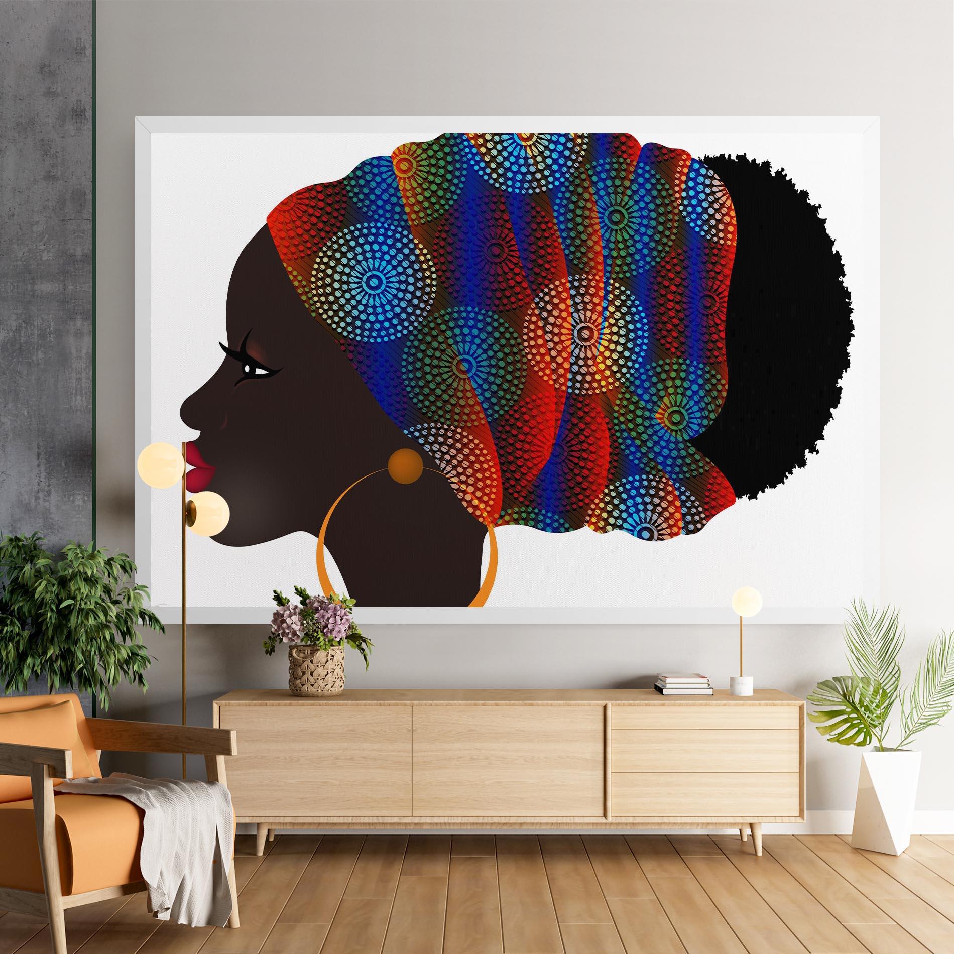Vászonkép Afro Hairstyle mockup 9
