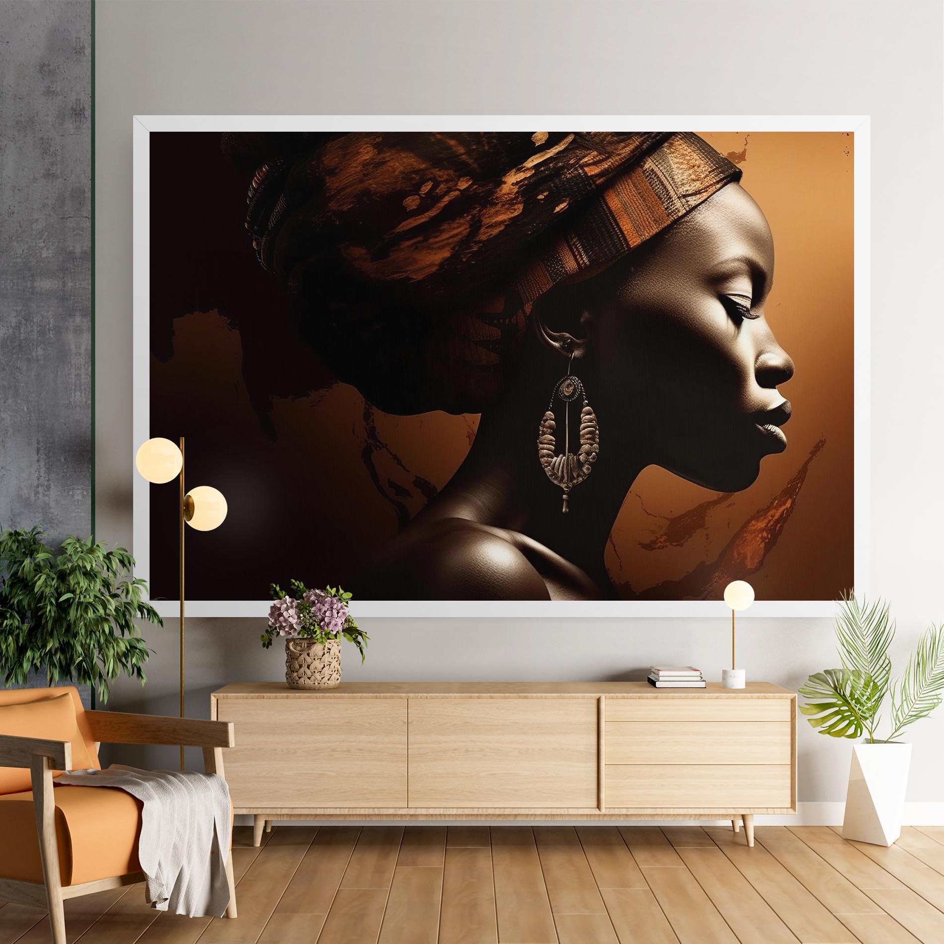 Vászonkép Interesting African Earrings mockup 9