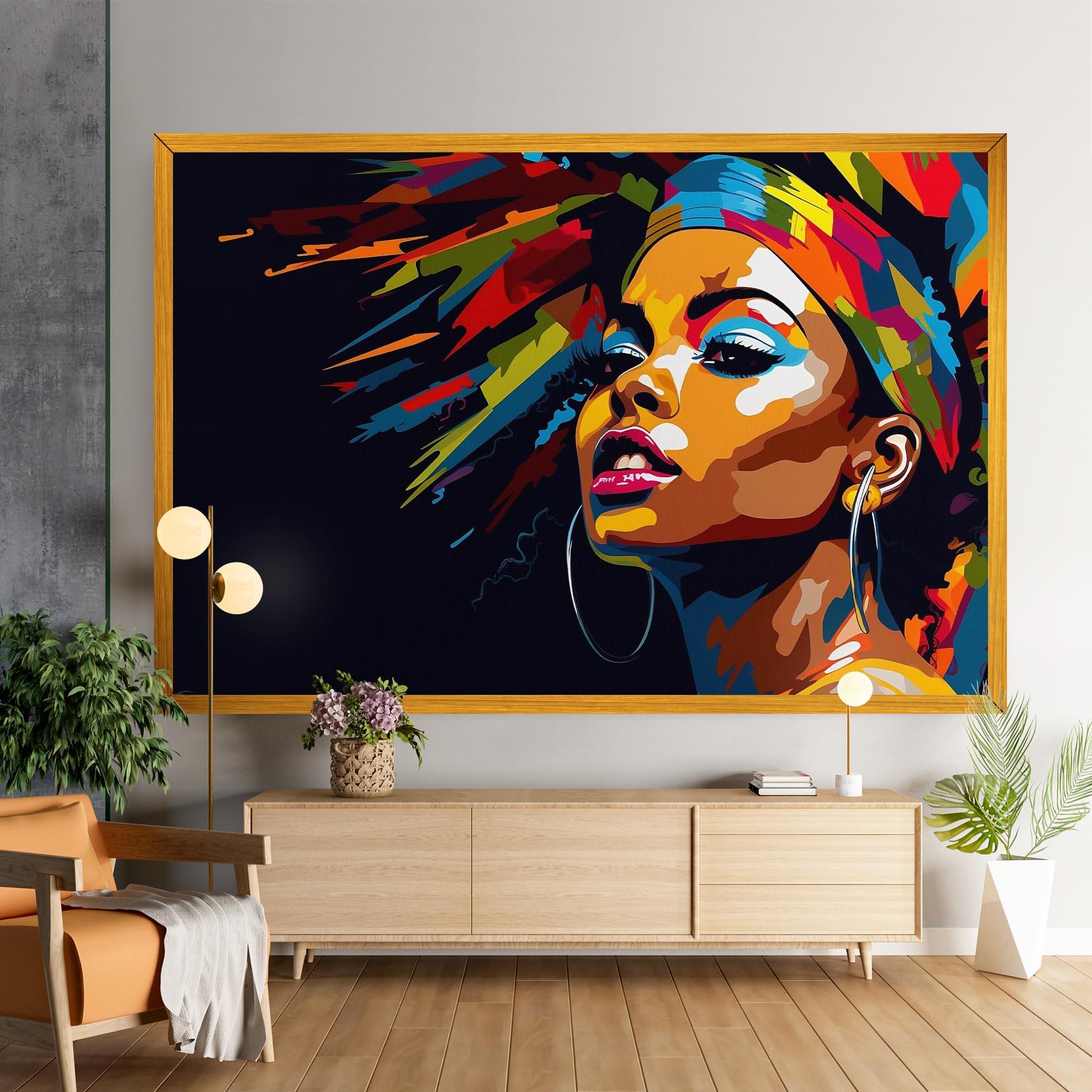 Vászonkép African Woman Portrait mockup 9