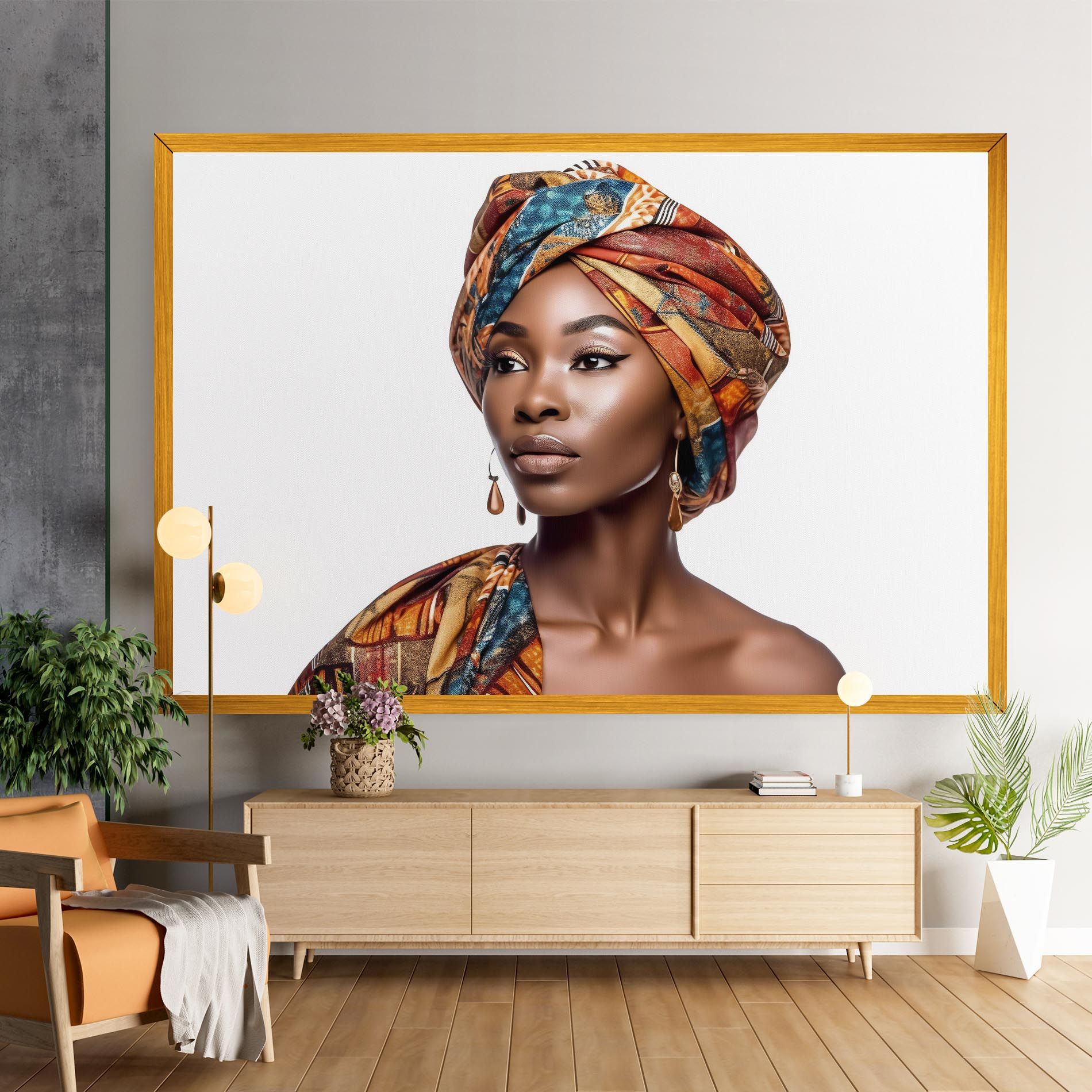 African Woman Turban mockup 9