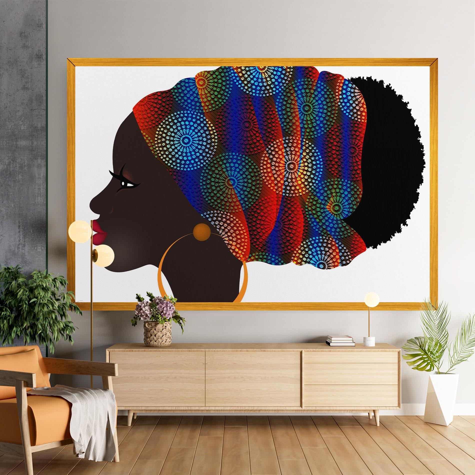 Vászonkép Afro Hairstyle mockup 9