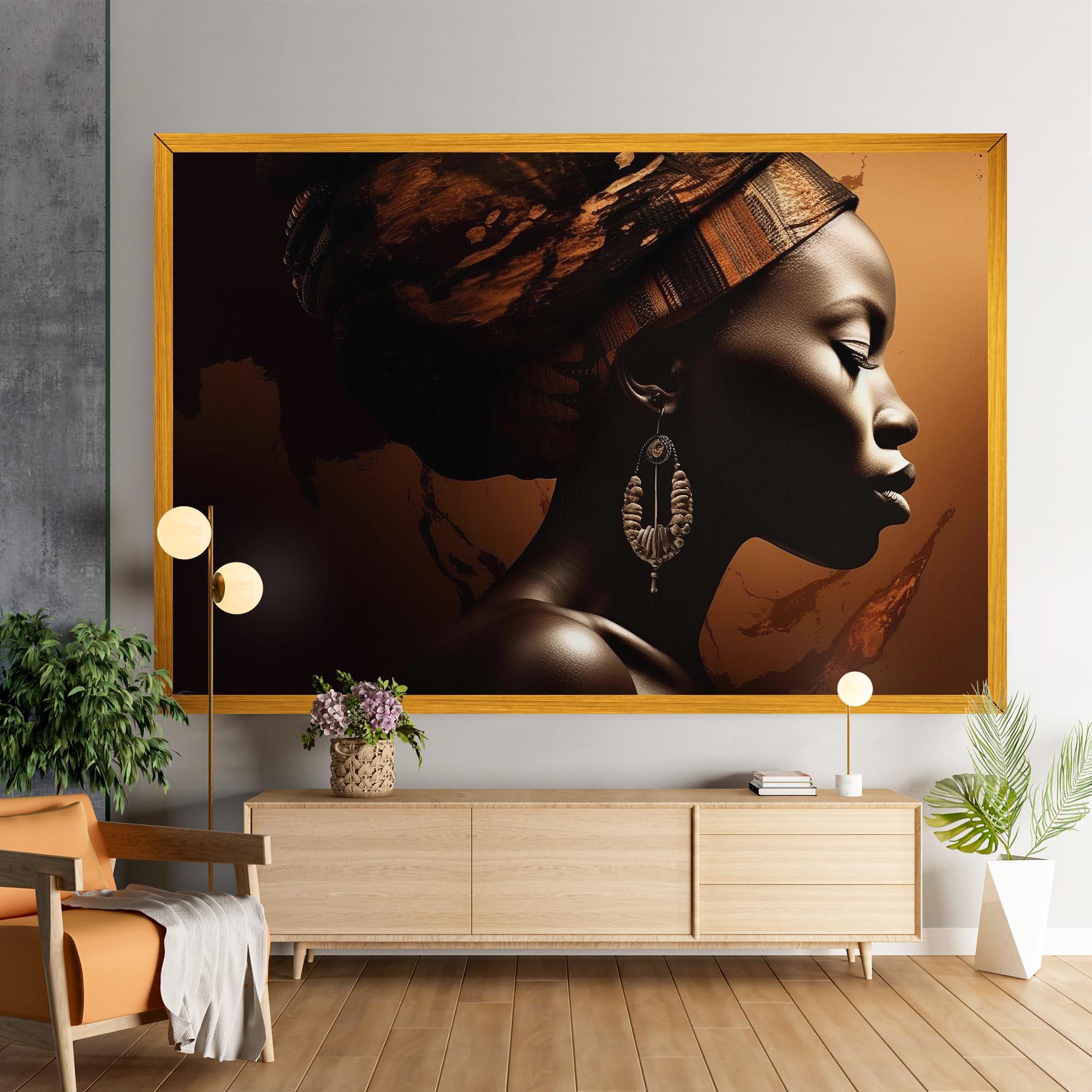 Vászonkép Interesting African Earrings mockup 9