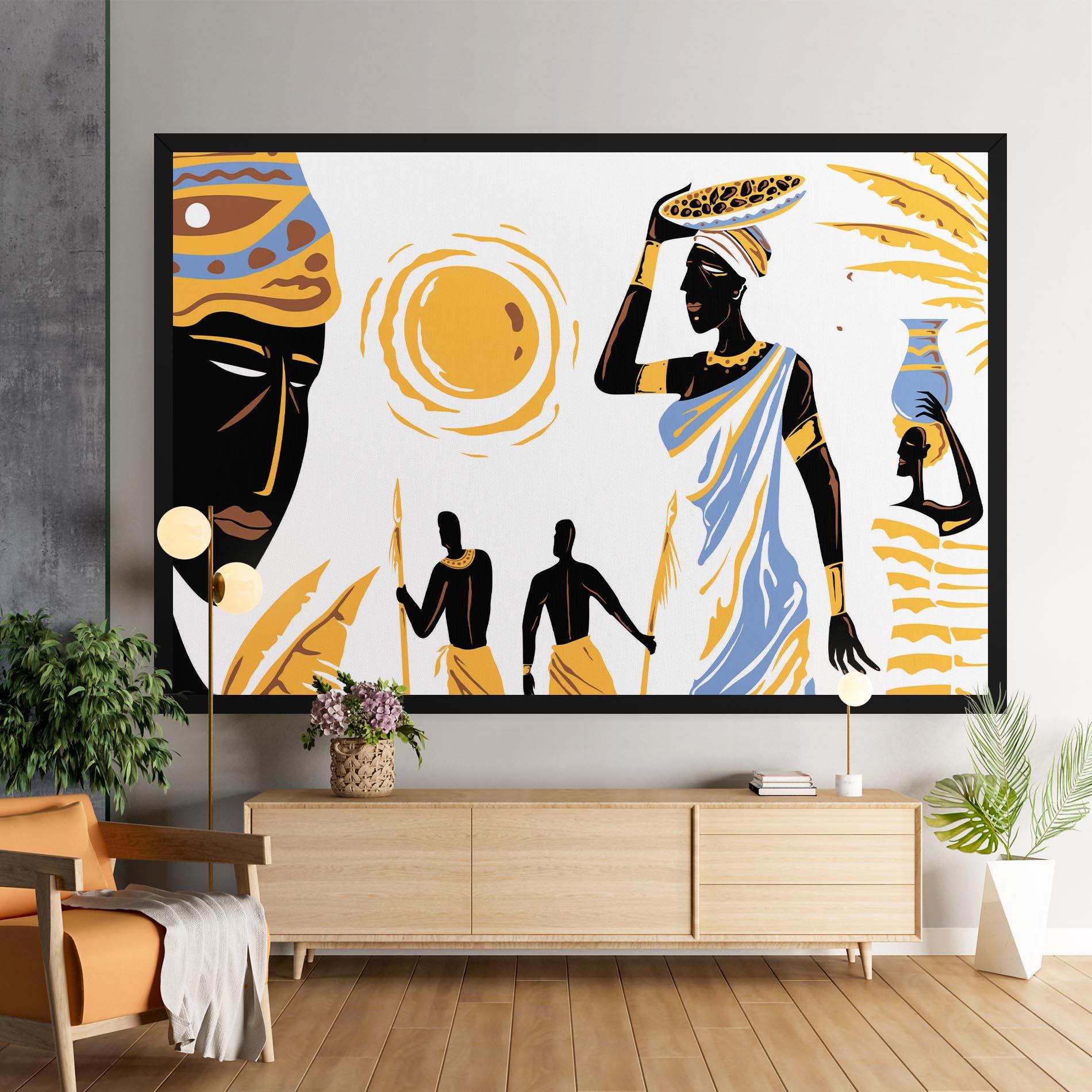 Vászonkép African Drawing mockup 9