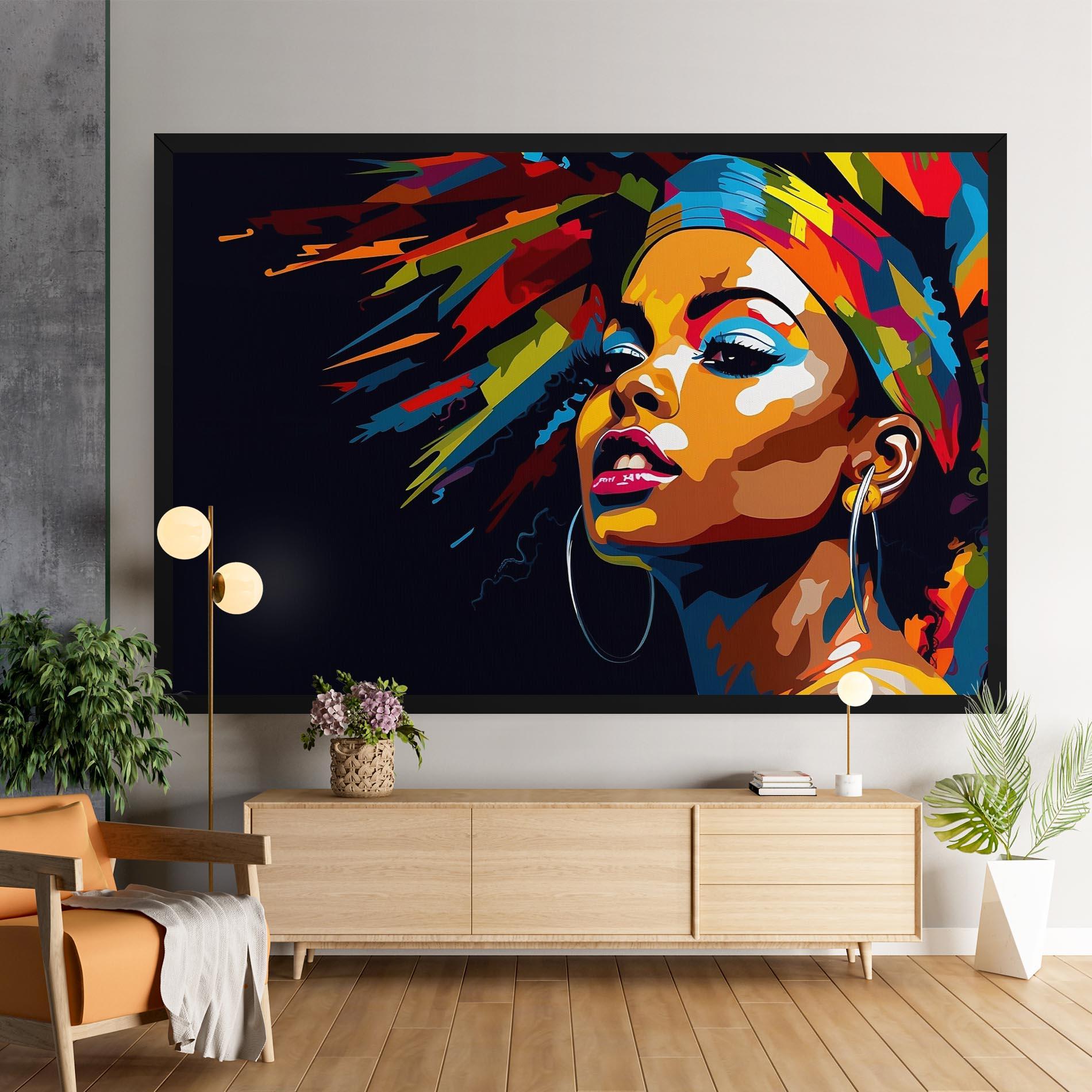 Vászonkép African Woman Portrait mockup 9
