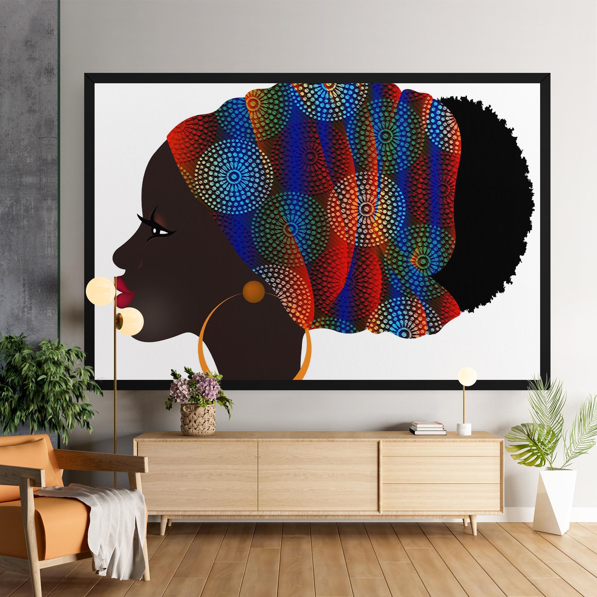 Vászonkép Afro Hairstyle mockup 9