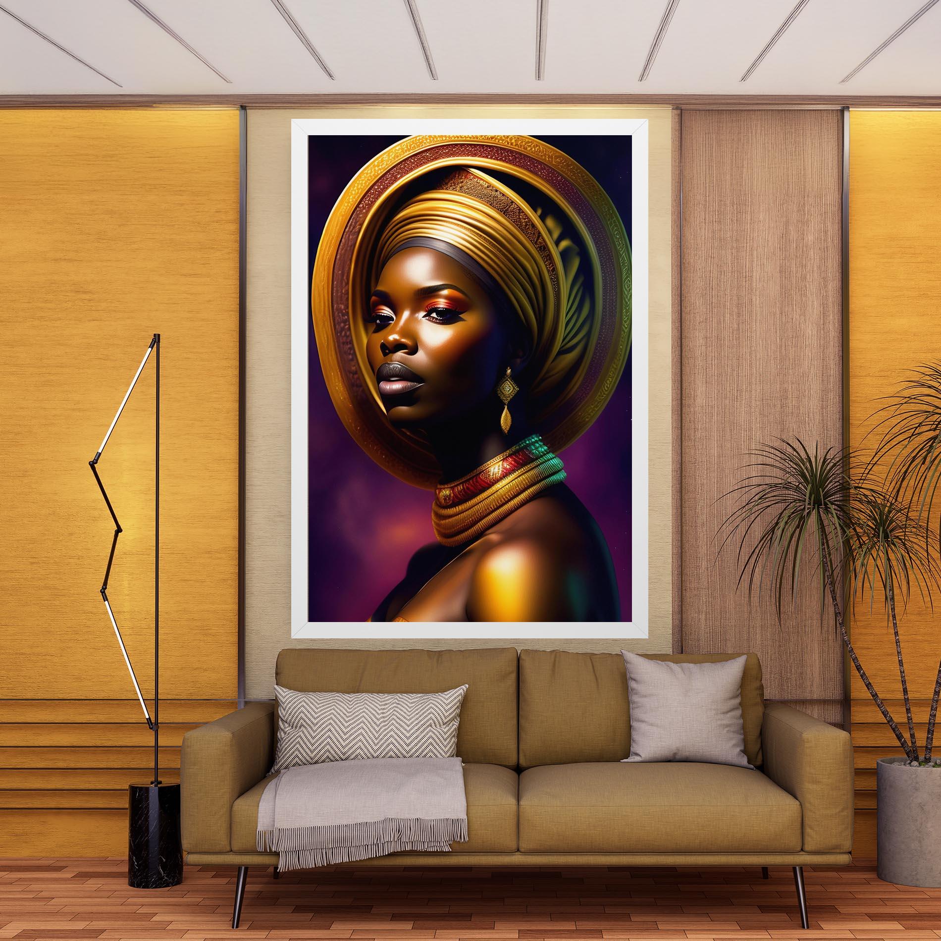 Vászonkép Golden Crown Woman mockup 9