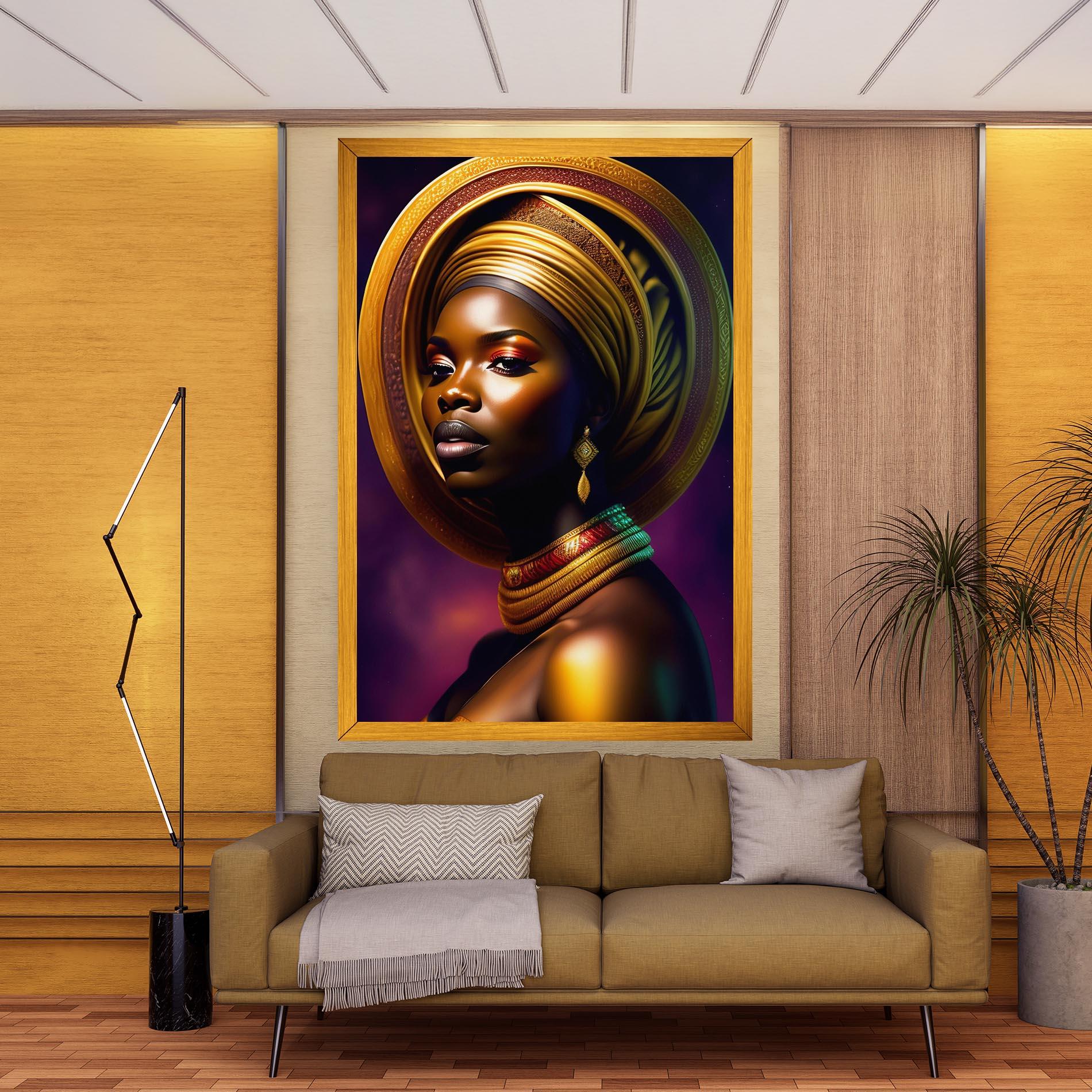 Vászonkép Golden Crown Woman mockup 9
