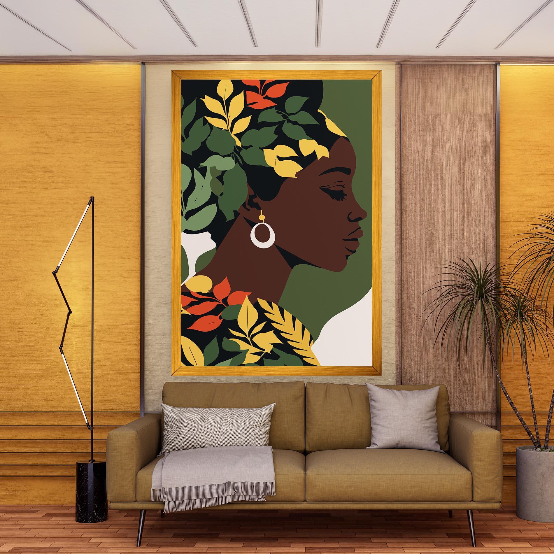 Vászonkép Yellow Leaf Africa mockup 9