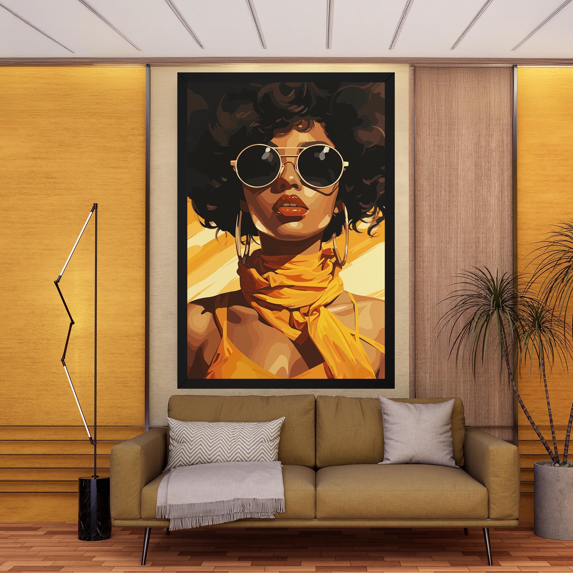 Vászonkép African Yellow Woman mockup 9