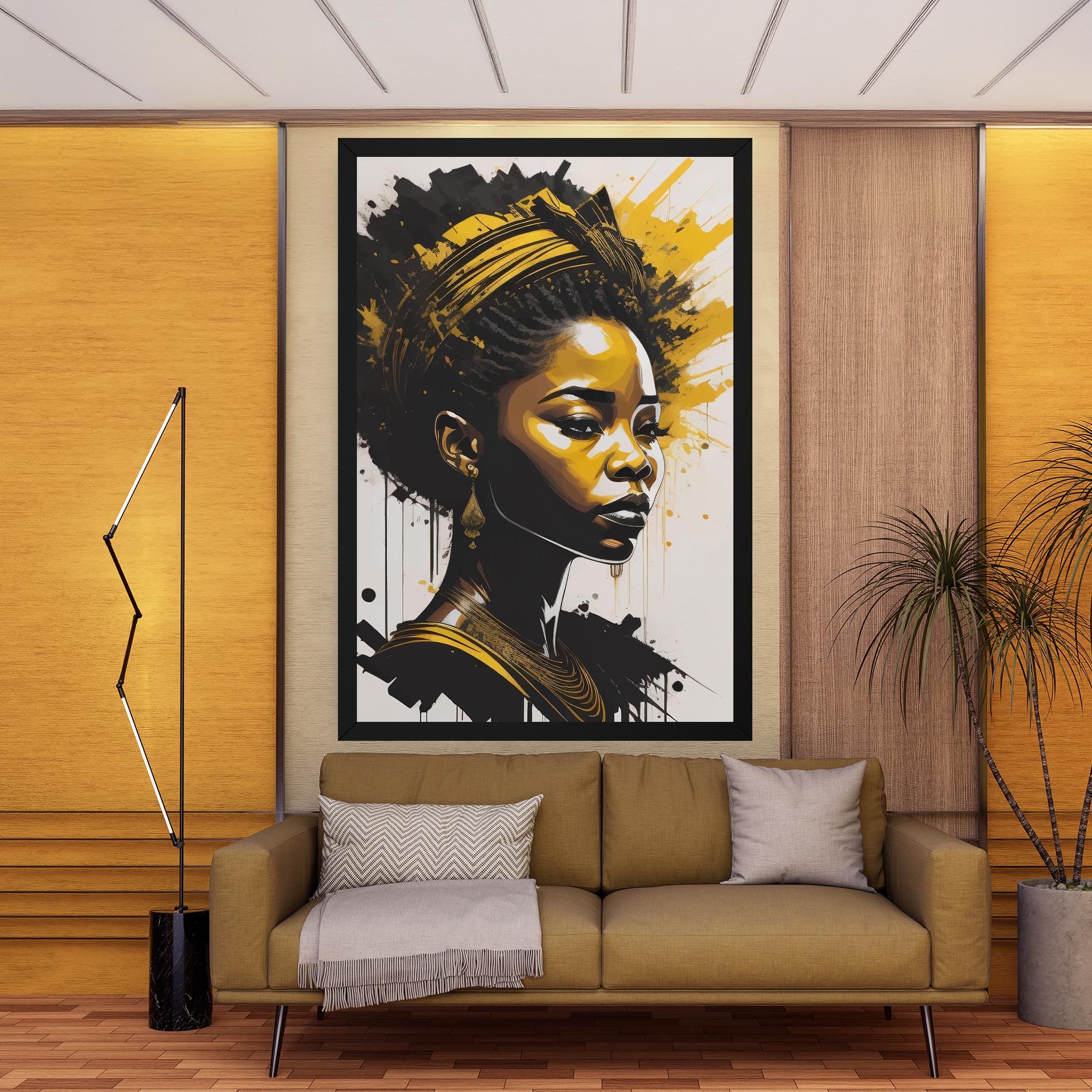 Gold African Woman mockup 9
