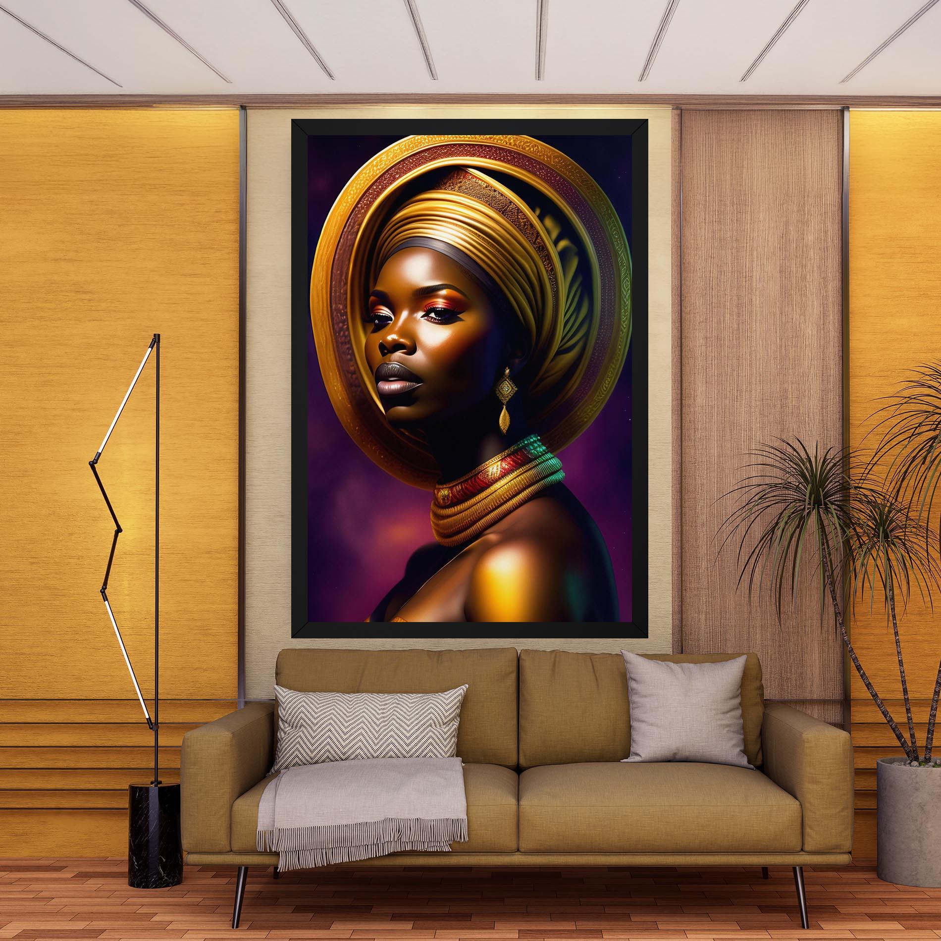 Vászonkép Golden Crown Woman mockup 9