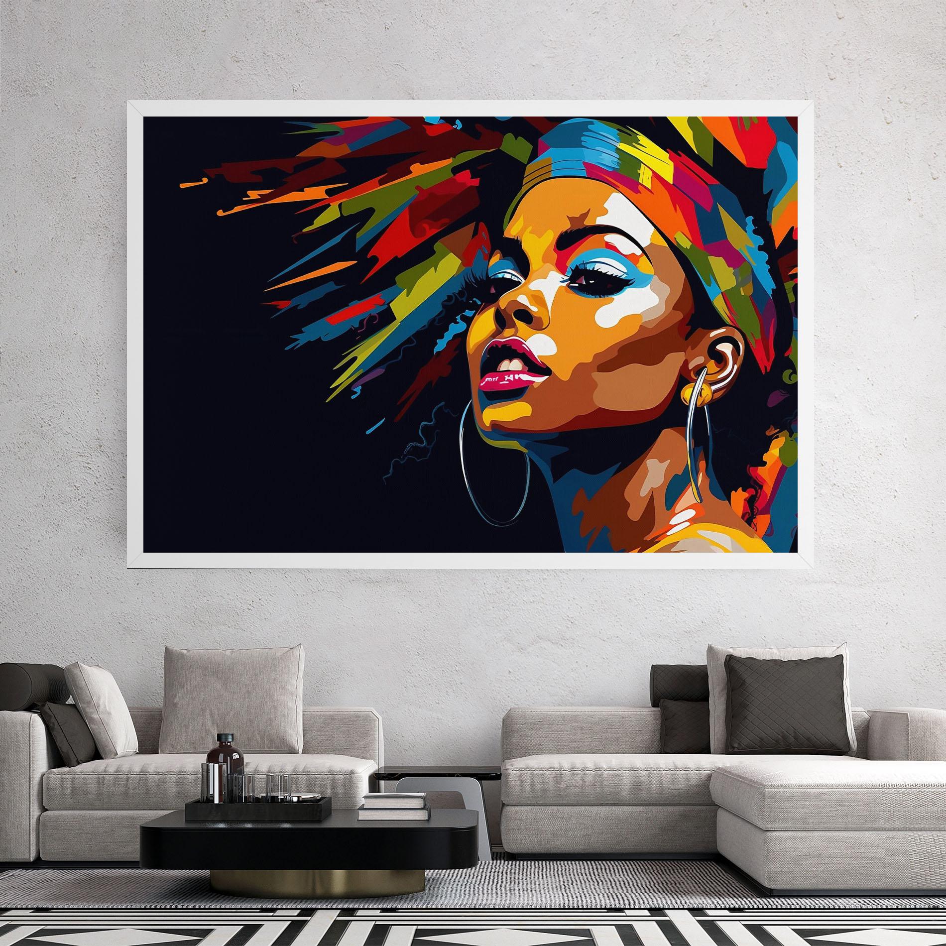 Vászonkép African Woman Portrait mockup 2
