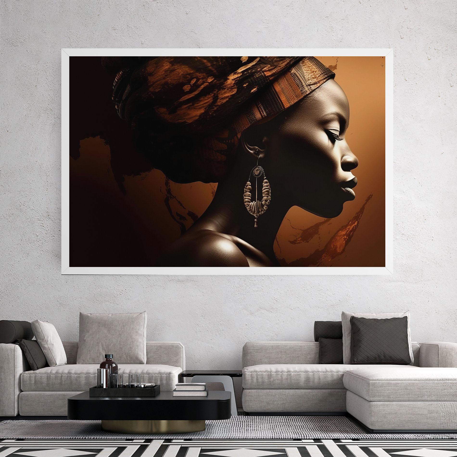 Vászonkép Interesting African Earrings mockup 2