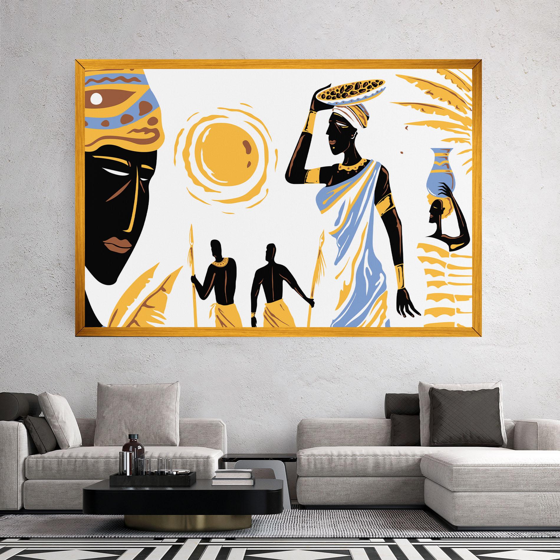 Vászonkép African Drawing mockup 2