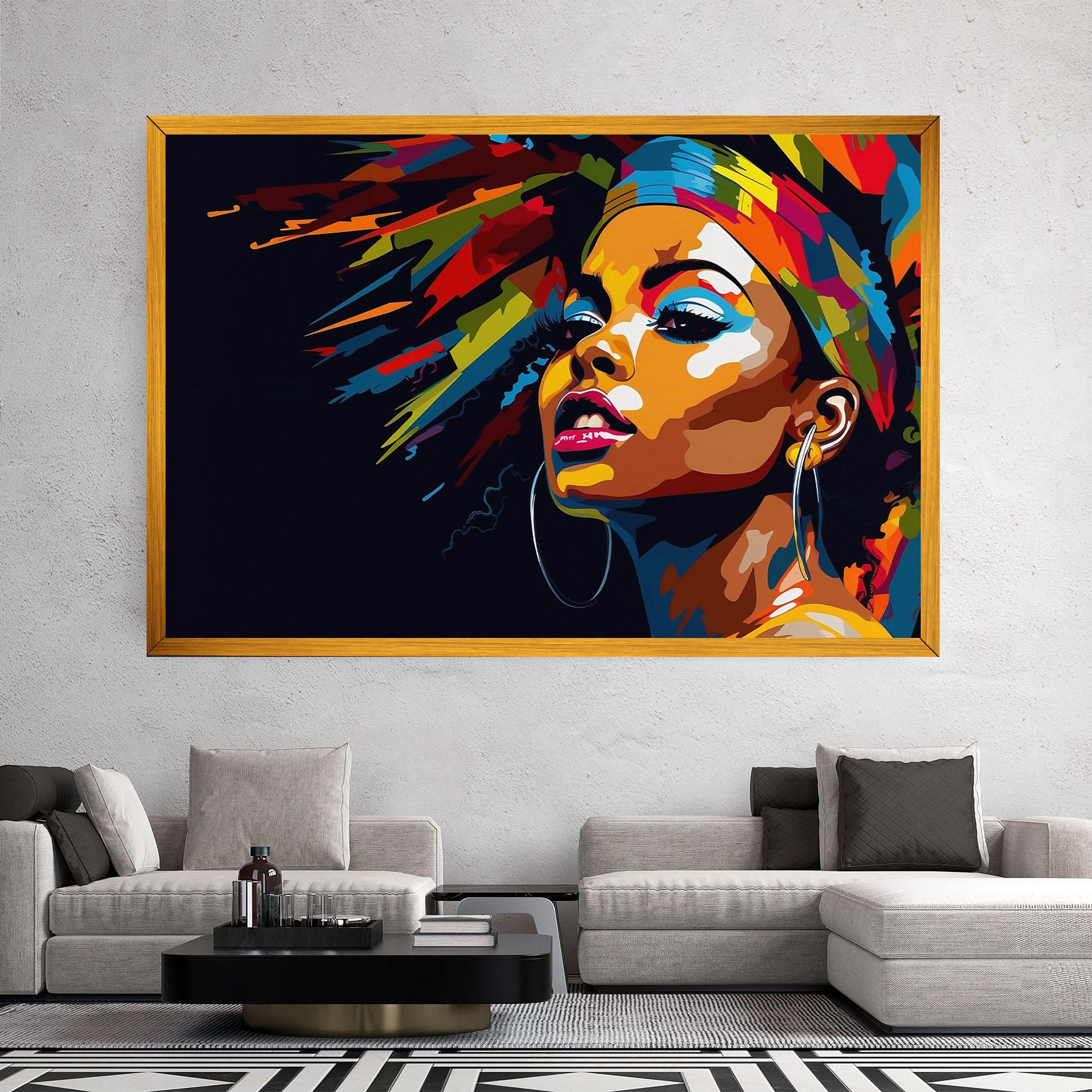 Vászonkép African Woman Portrait mockup 2