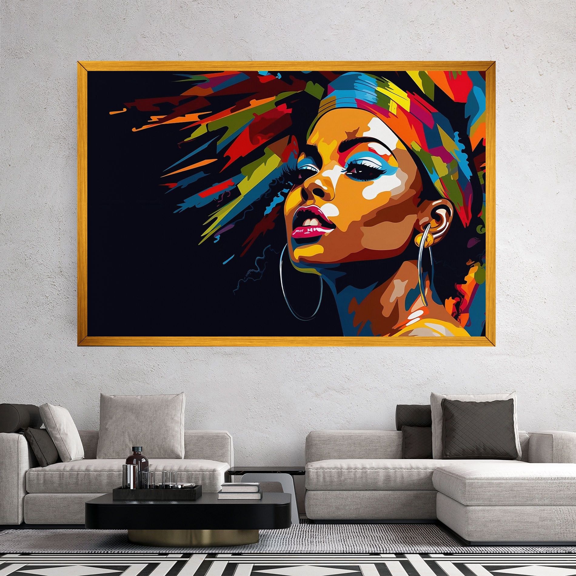 African Woman Portrait mockup 2