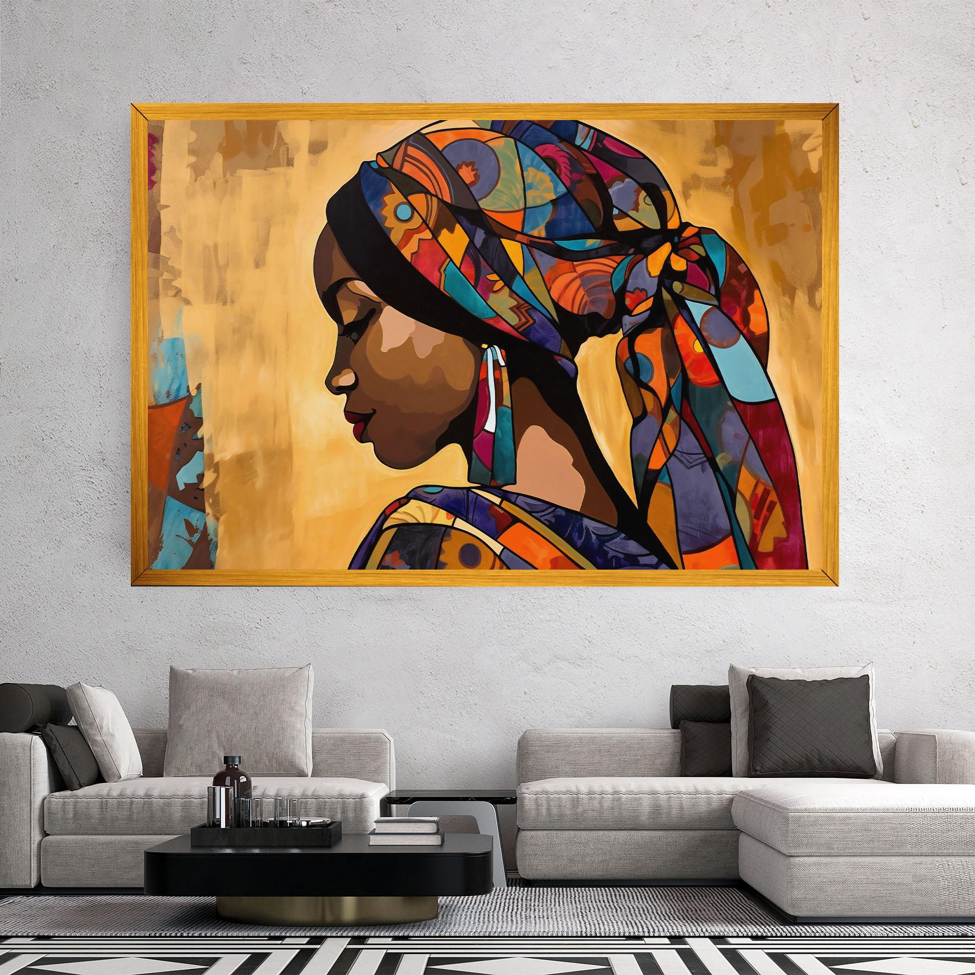 Vászonkép Headscarf Pretty Woman mockup 2