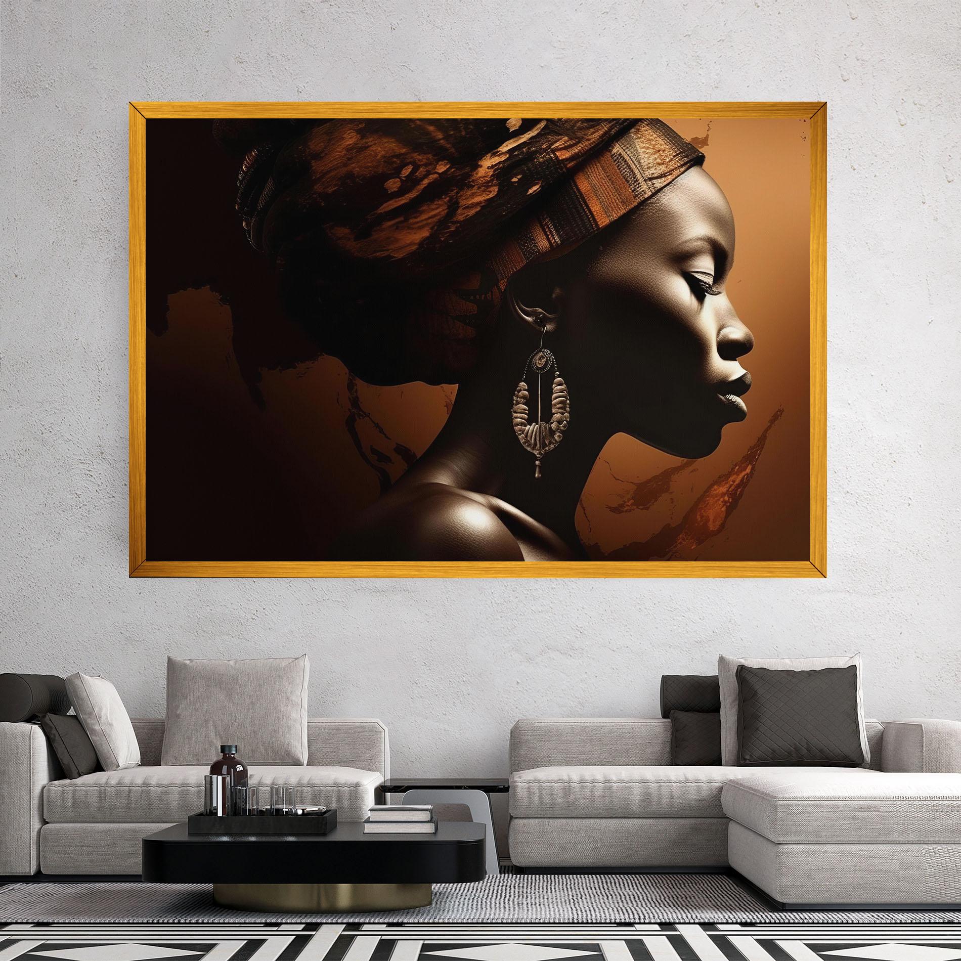 Vászonkép Interesting African Earrings mockup 2