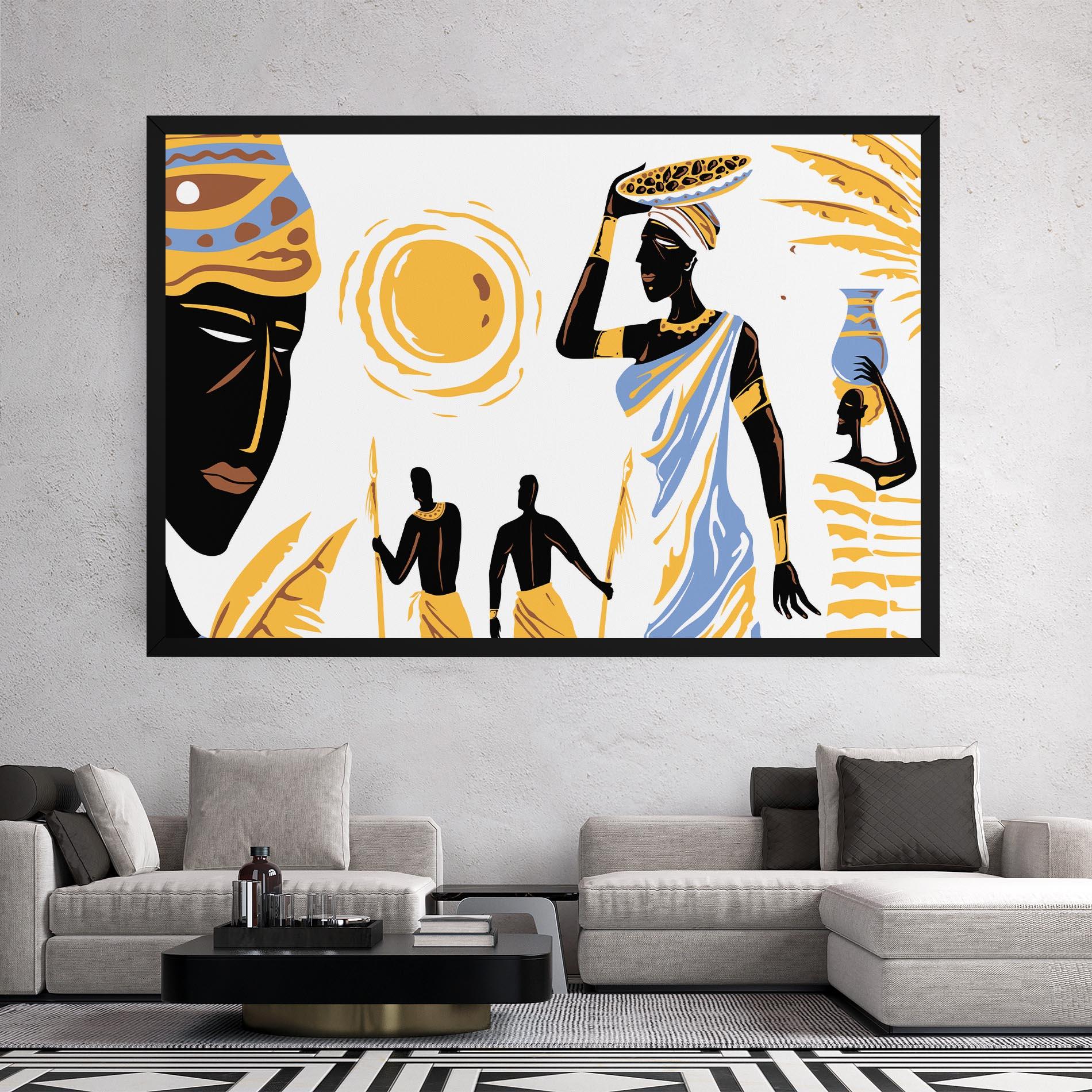 Vászonkép African Drawing mockup 2