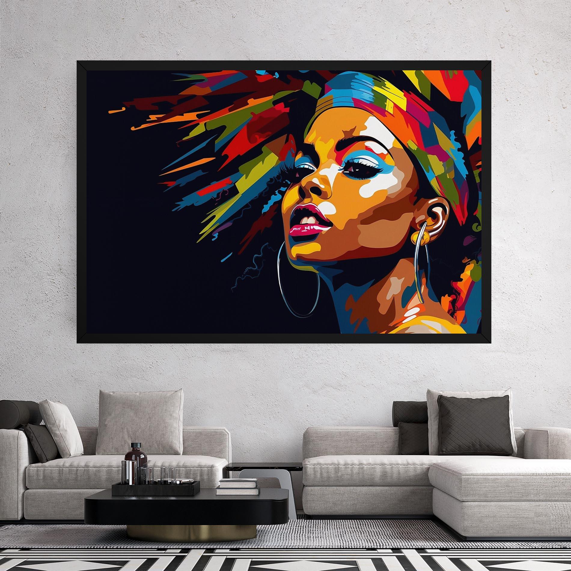 Vászonkép African Woman Portrait mockup 2