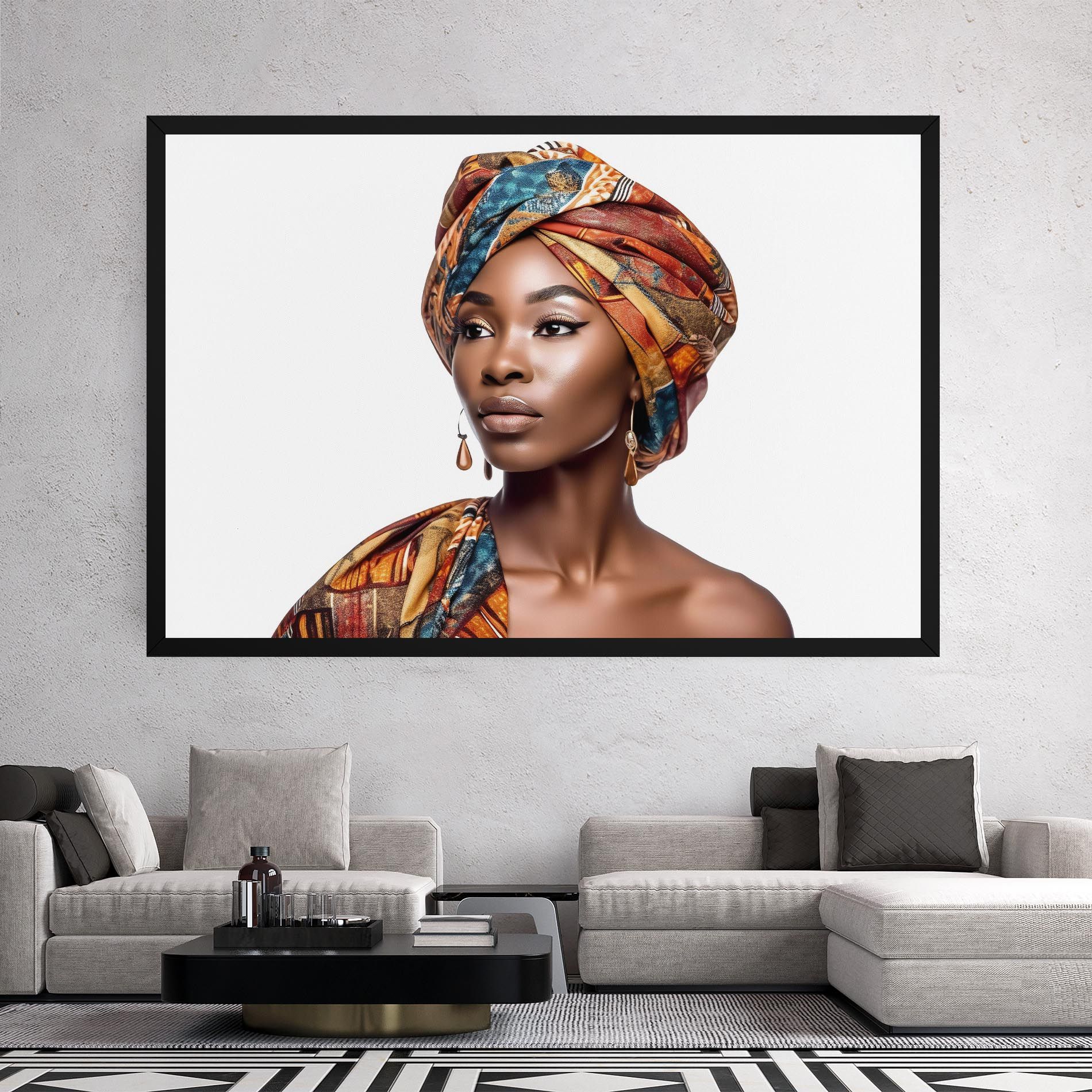 African Woman Turban mockup 2