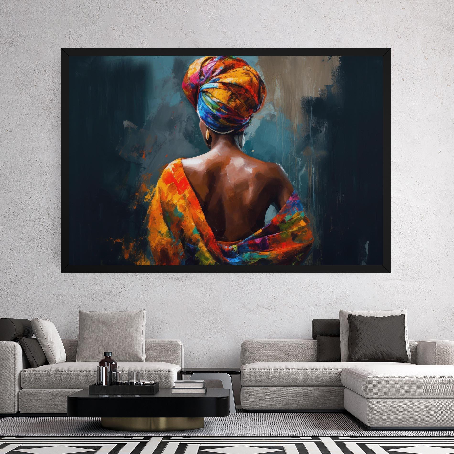 Vászonkép Colorful Turban Woman mockup 2