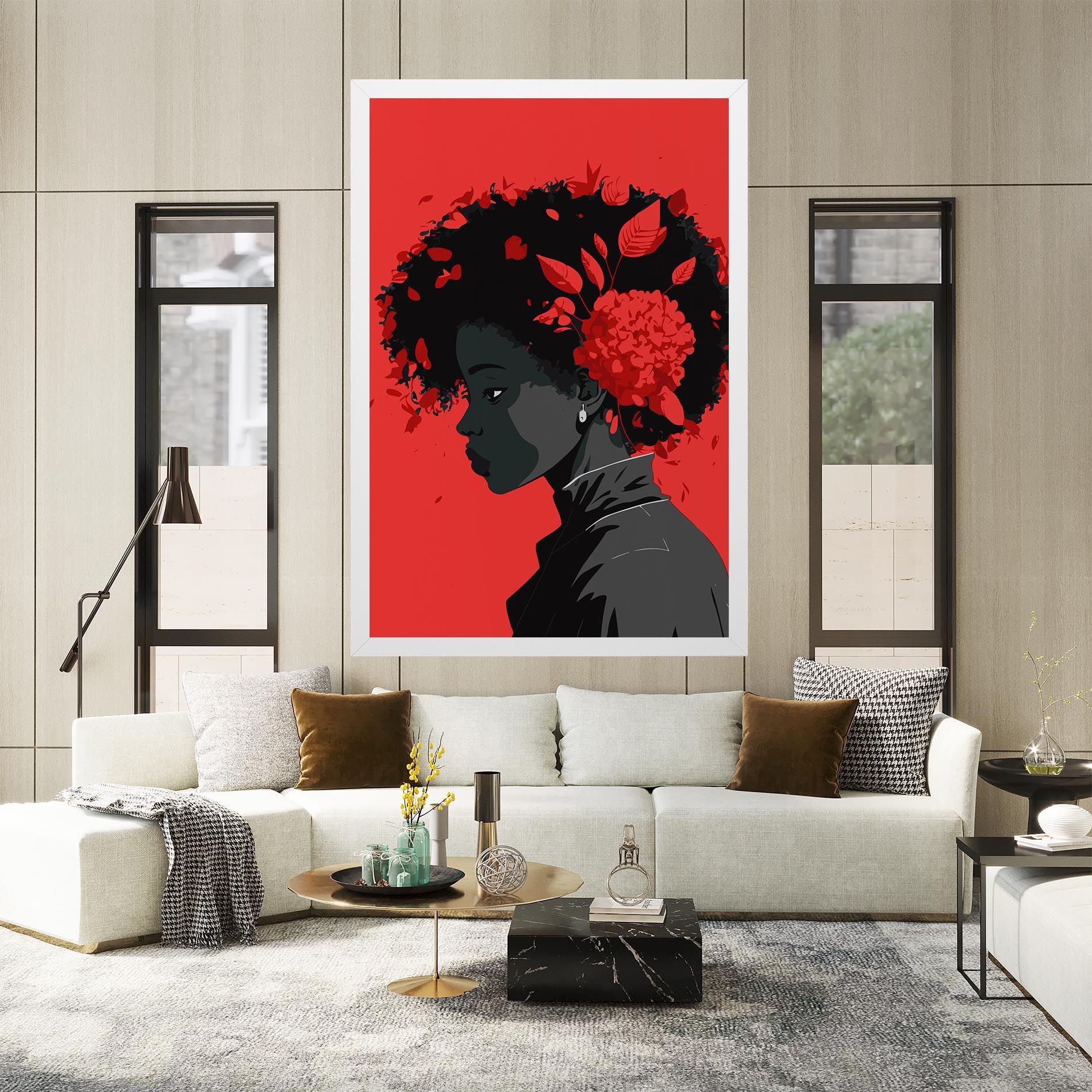 African Red Flower mockup 2