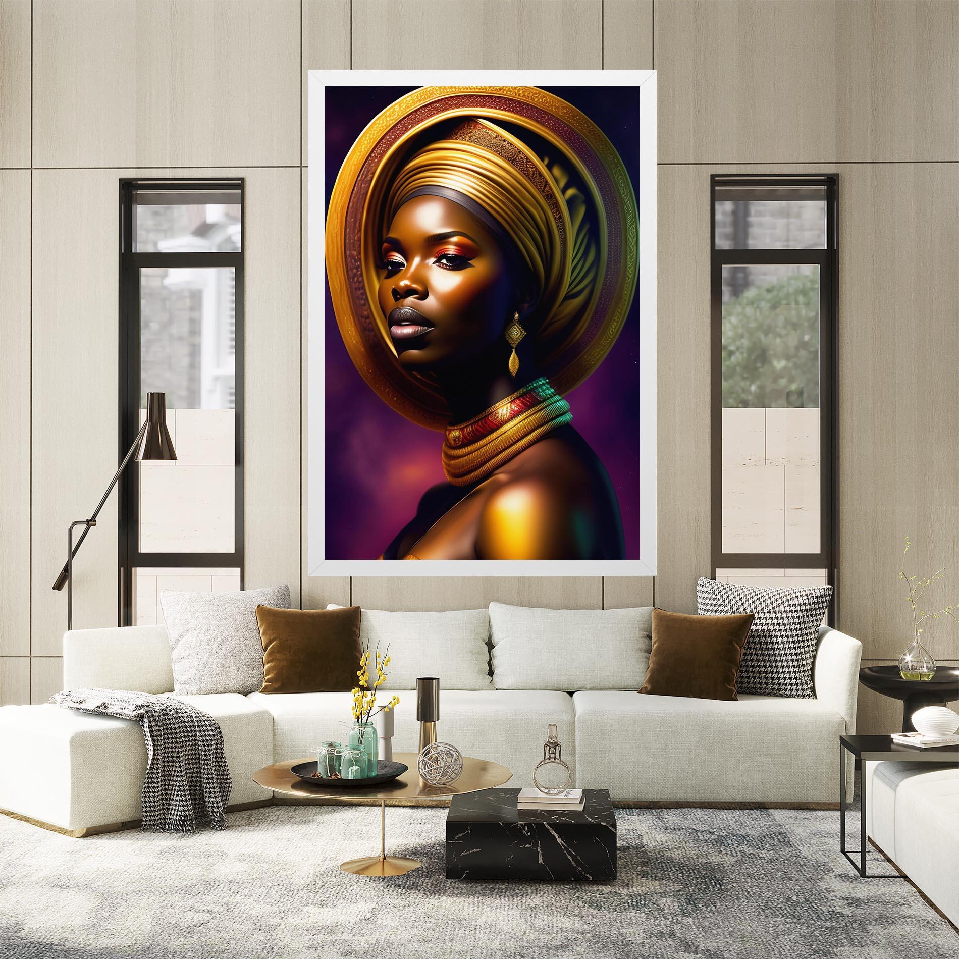 Vászonkép Golden Crown Woman mockup 2