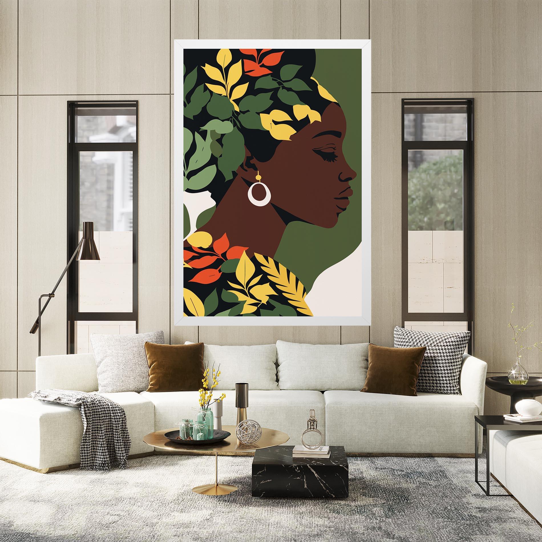 Vászonkép Yellow Leaf Africa mockup 2