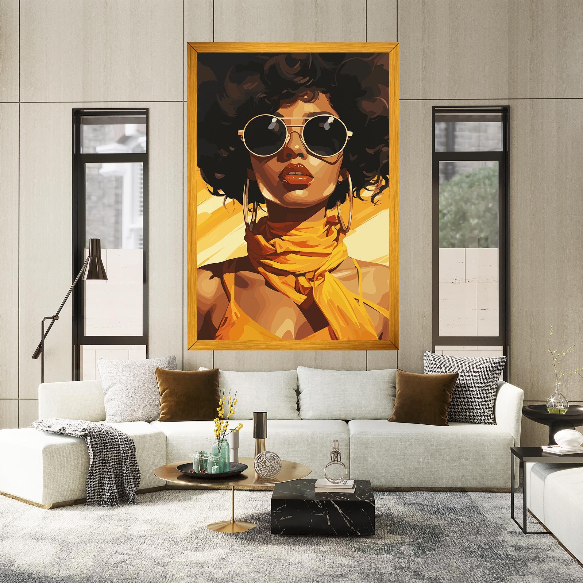 African Yellow Woman mockup 2