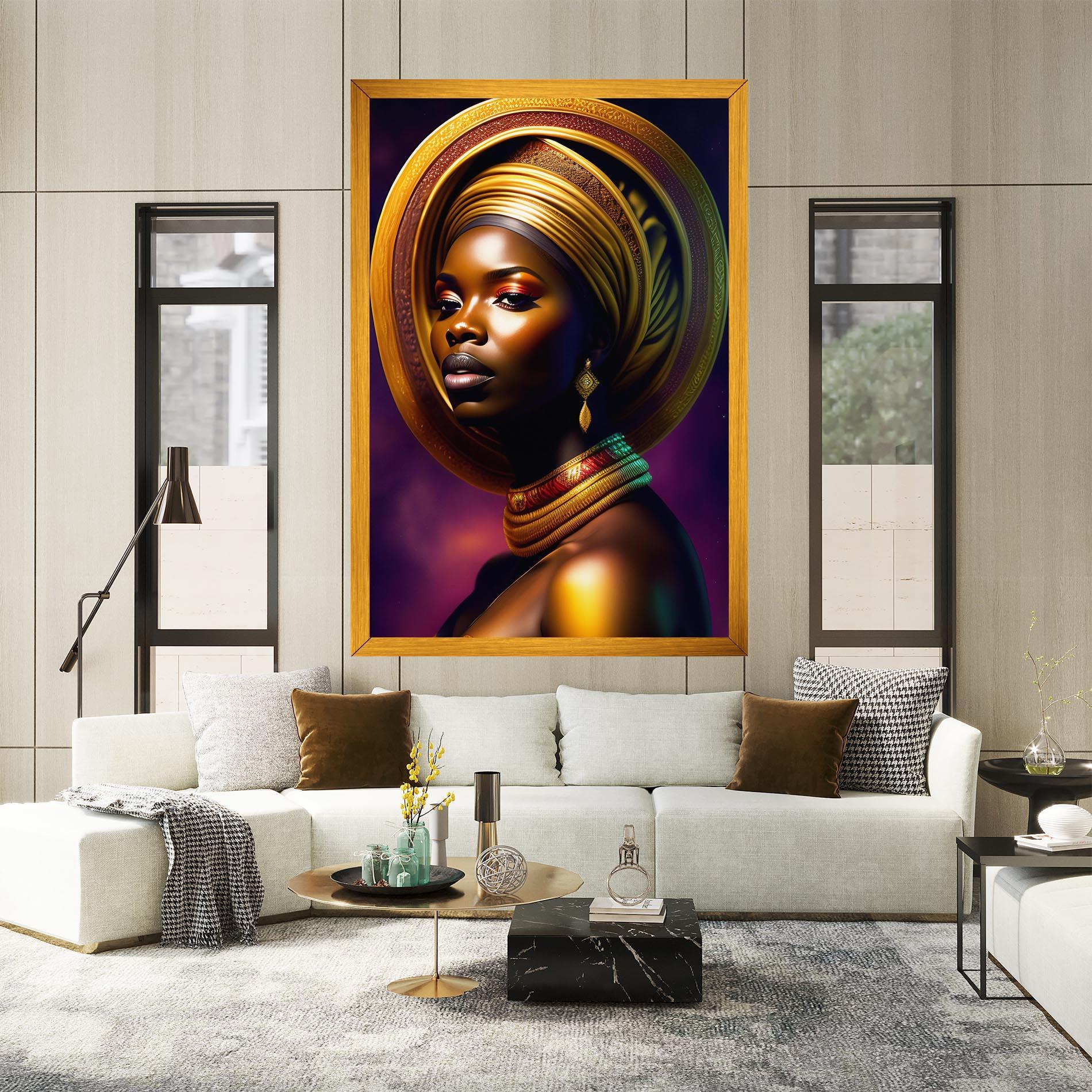 Vászonkép Golden Crown Woman mockup 2