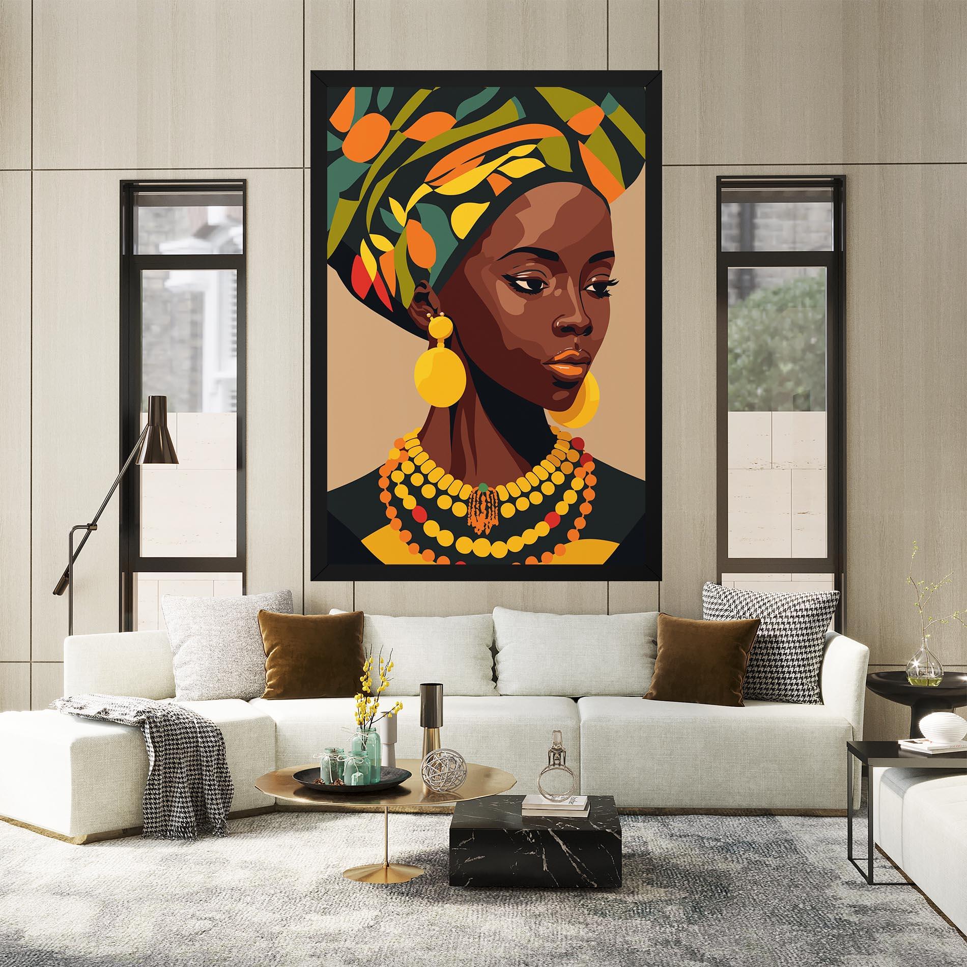 Vászonkép African Earrings mockup 2