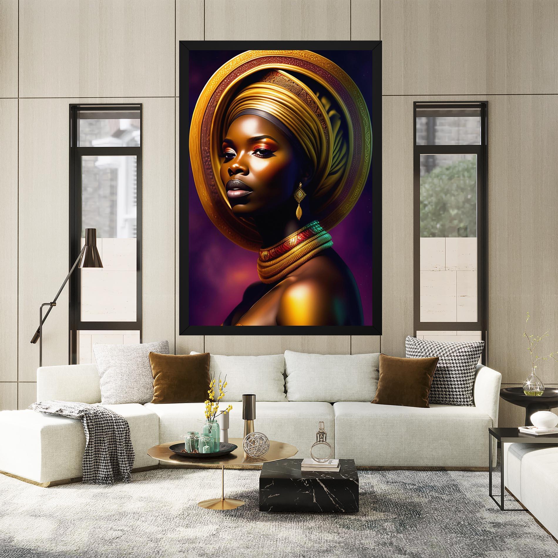 Vászonkép Golden Crown Woman mockup 2