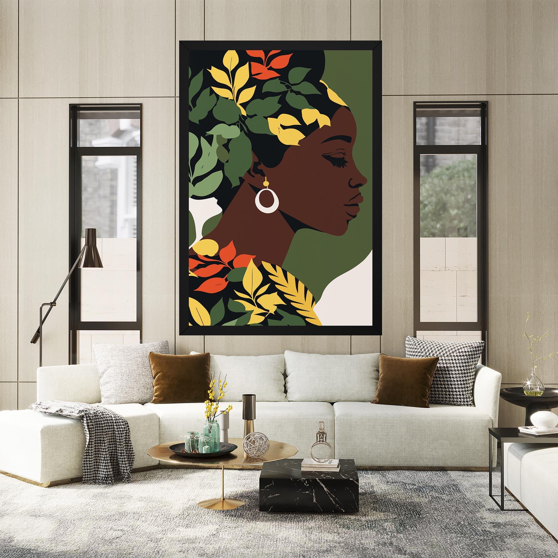 Vászonkép Yellow Leaf Africa mockup 2