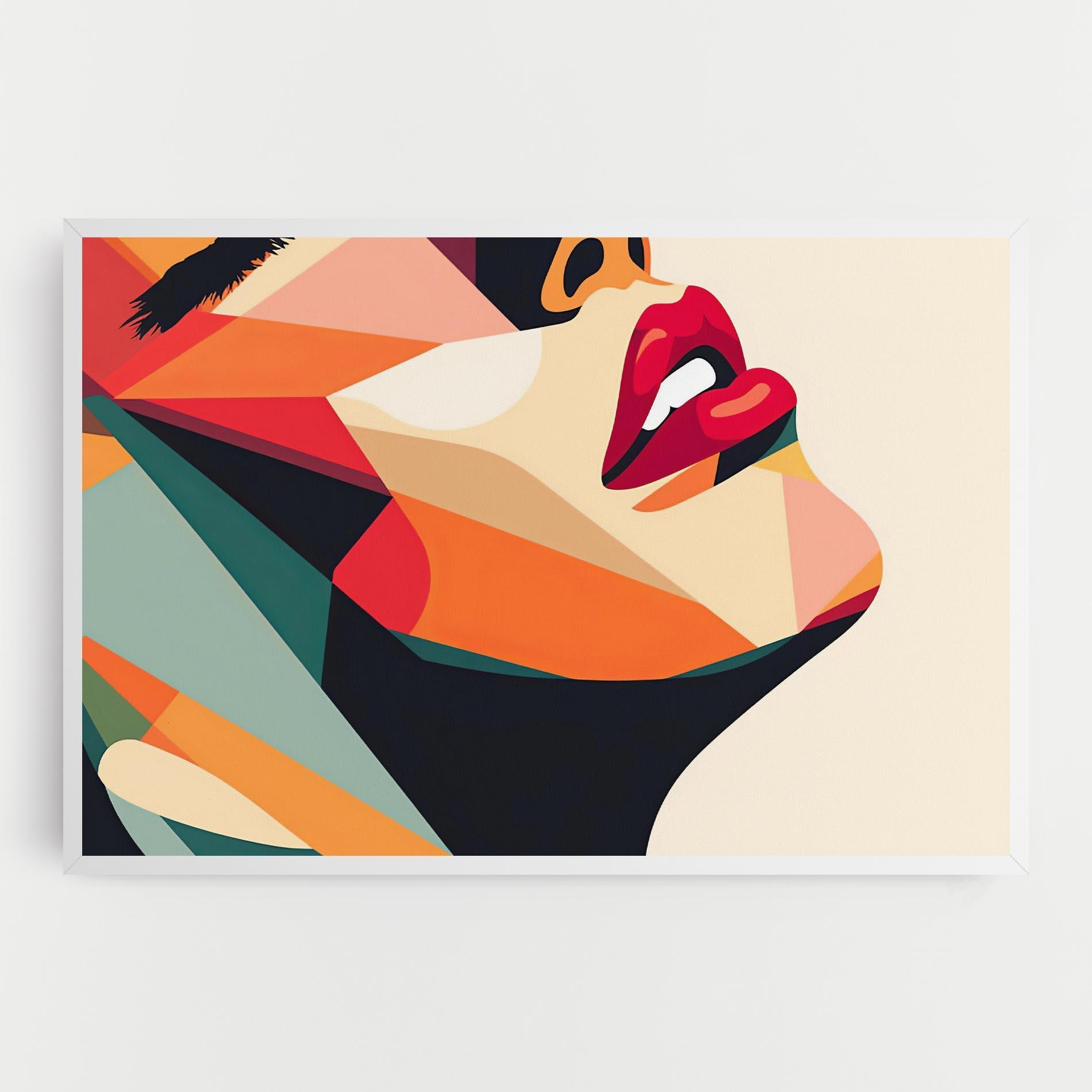 Vászonkép Abstract Lips mockup 0