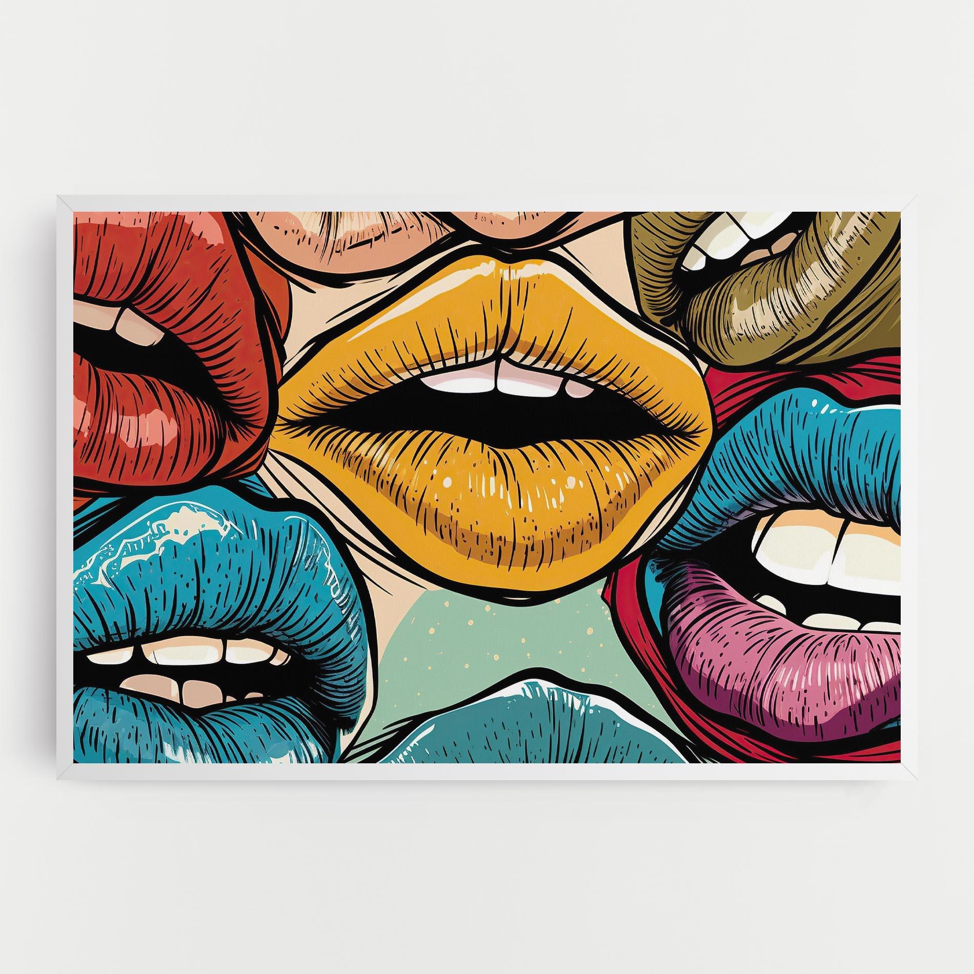 Vászonkép Comic Book Color Lips mockup 0