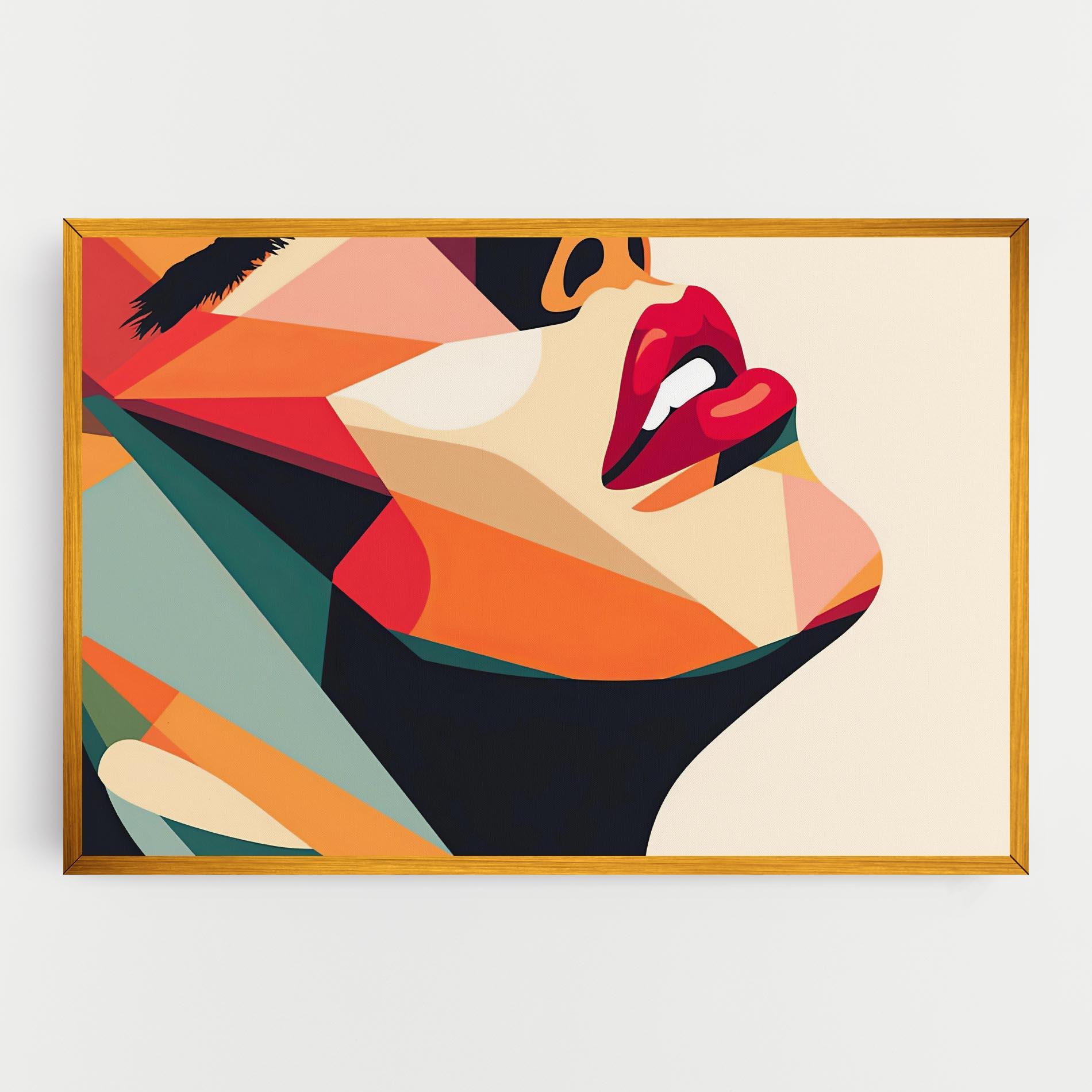 Vászonkép Abstract Lips mockup 0