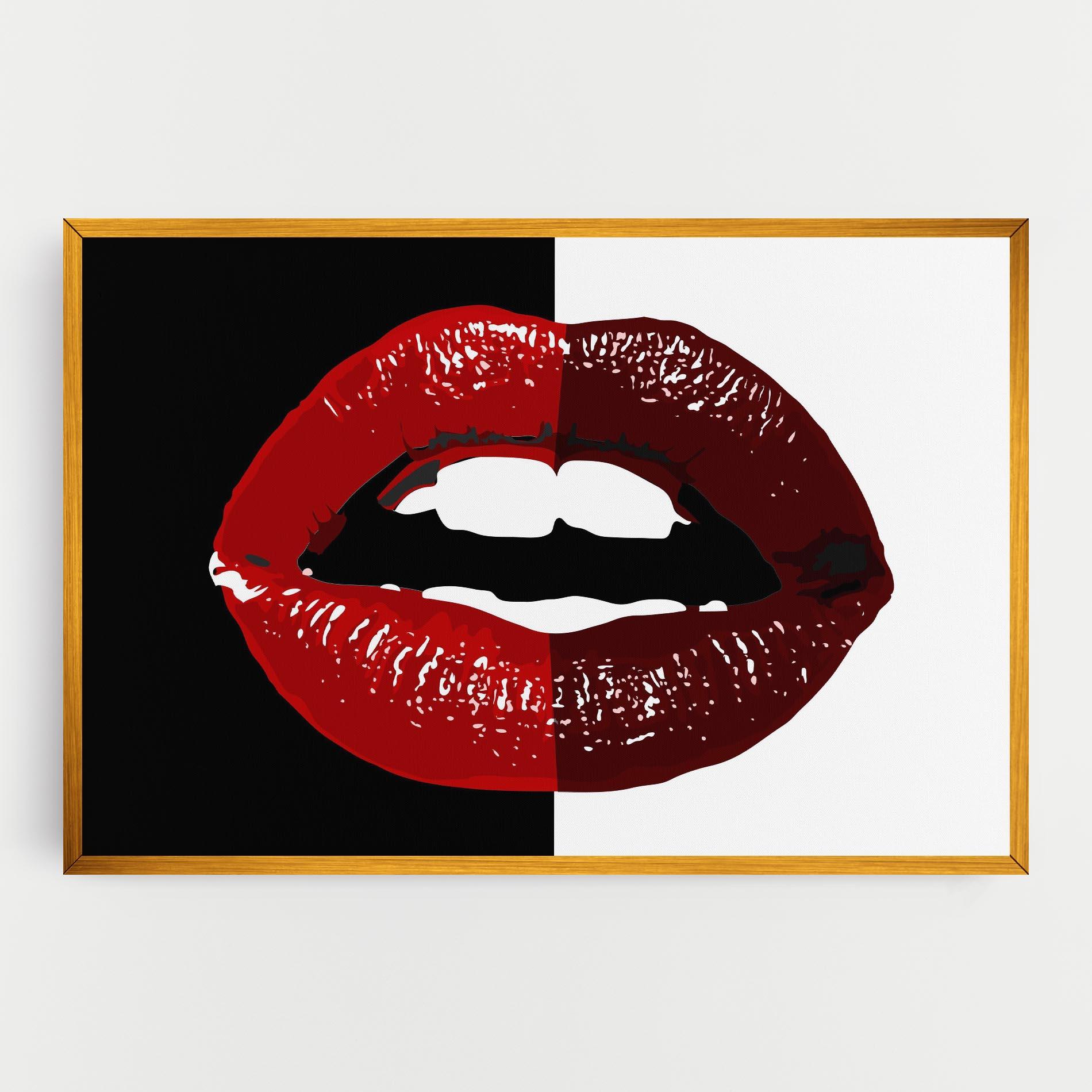 Vászonkép Red Shade Lips mockup 0