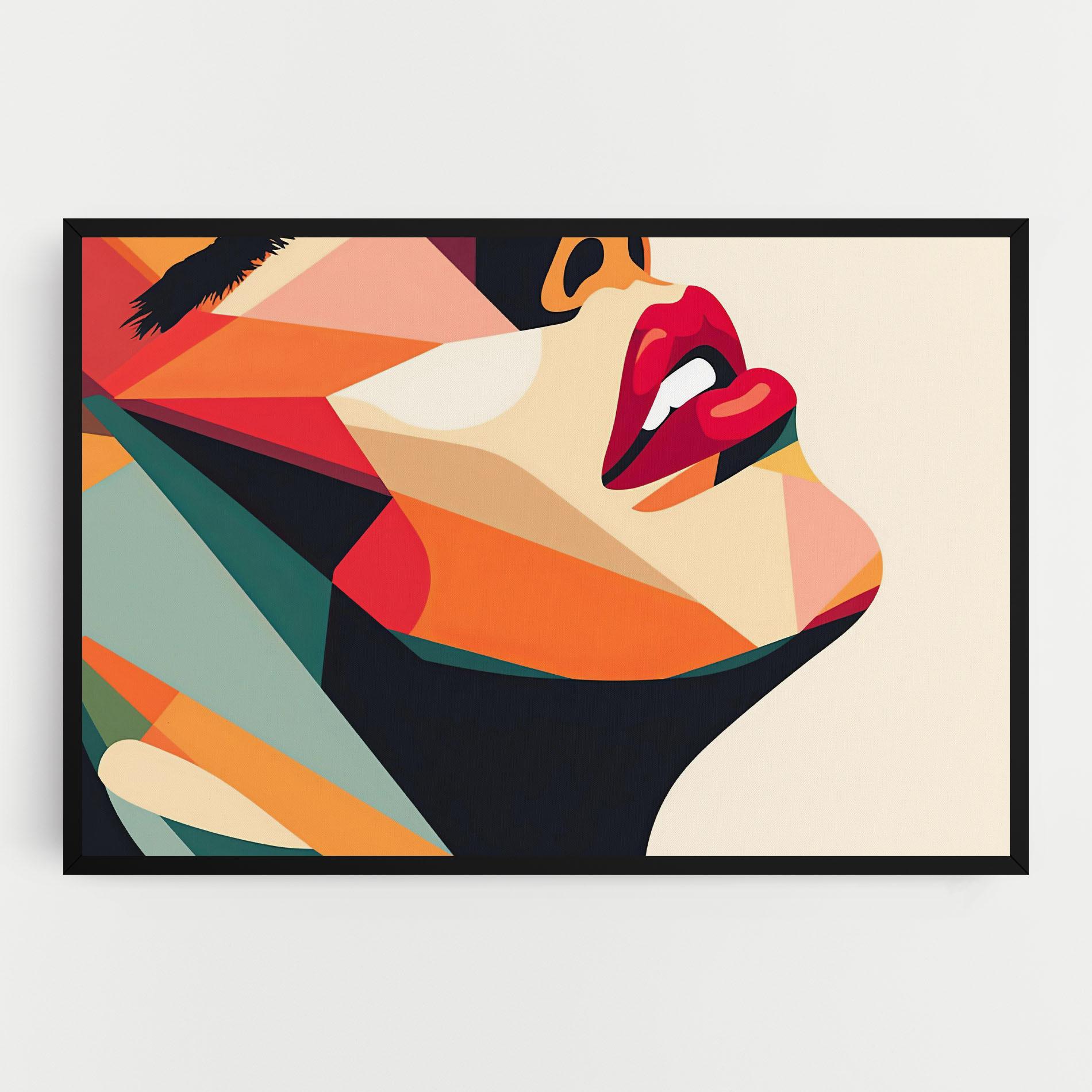 Vászonkép Abstract Lips mockup 0