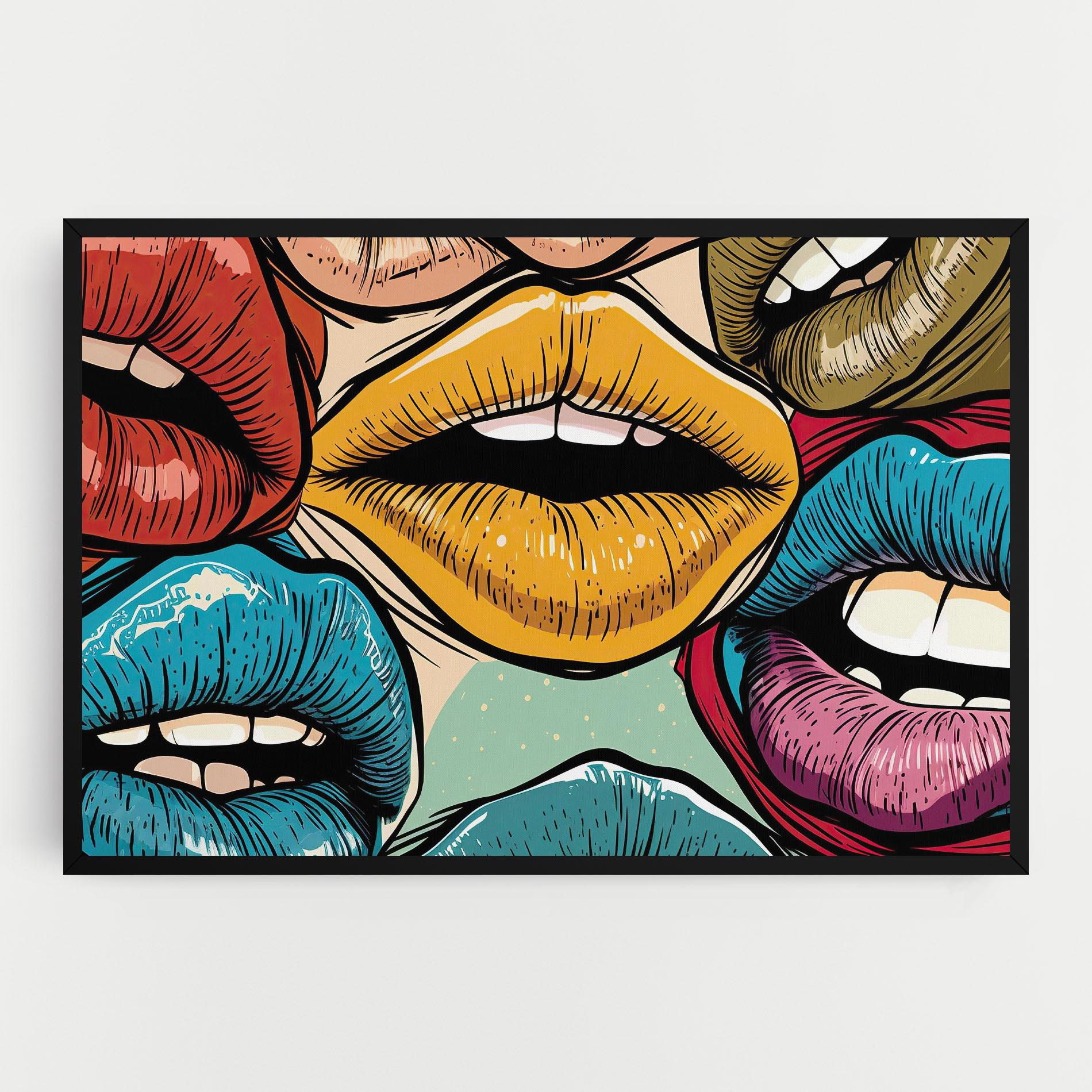 Vászonkép Comic Book Color Lips mockup 0
