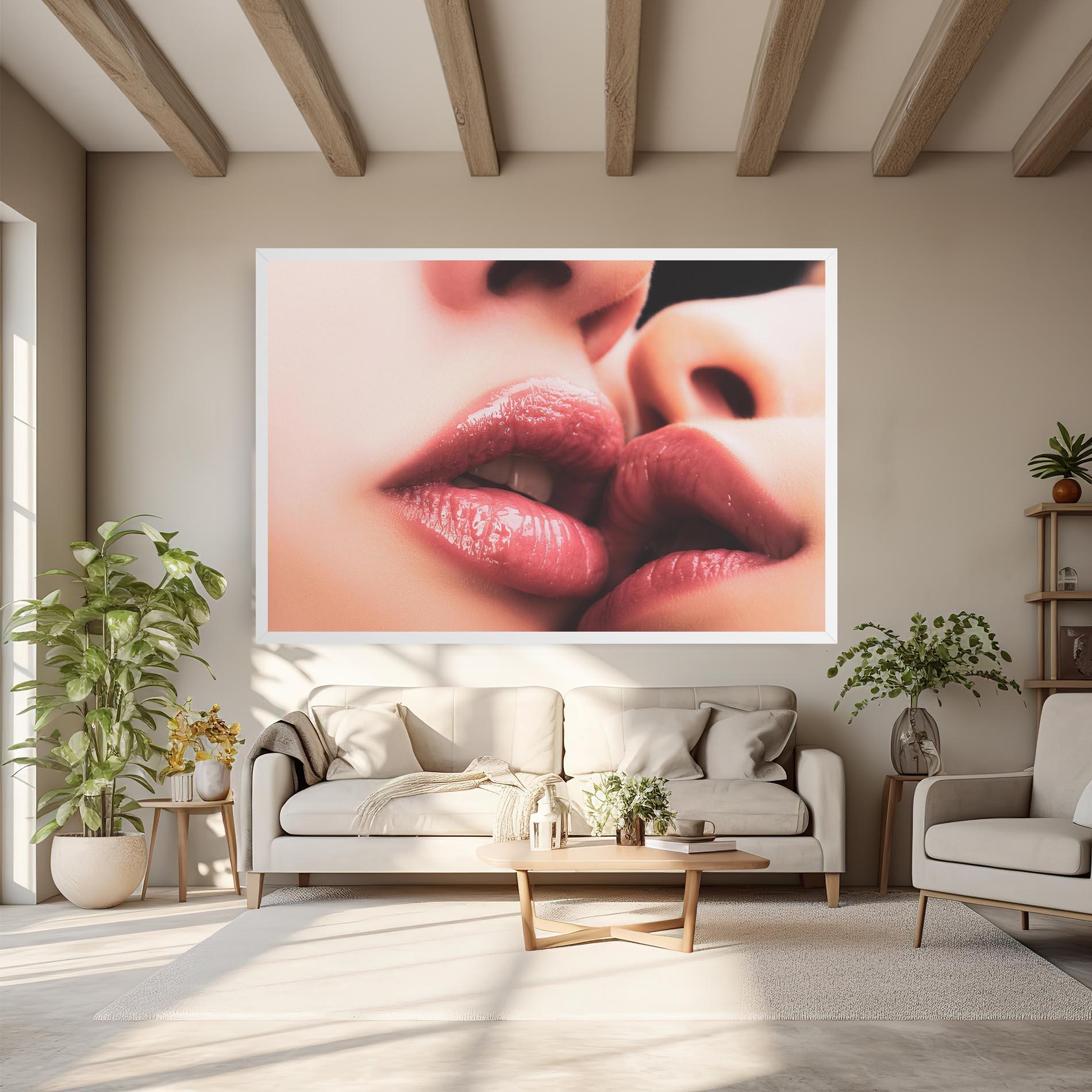 Vászonkép Beautiful Lips mockup 6