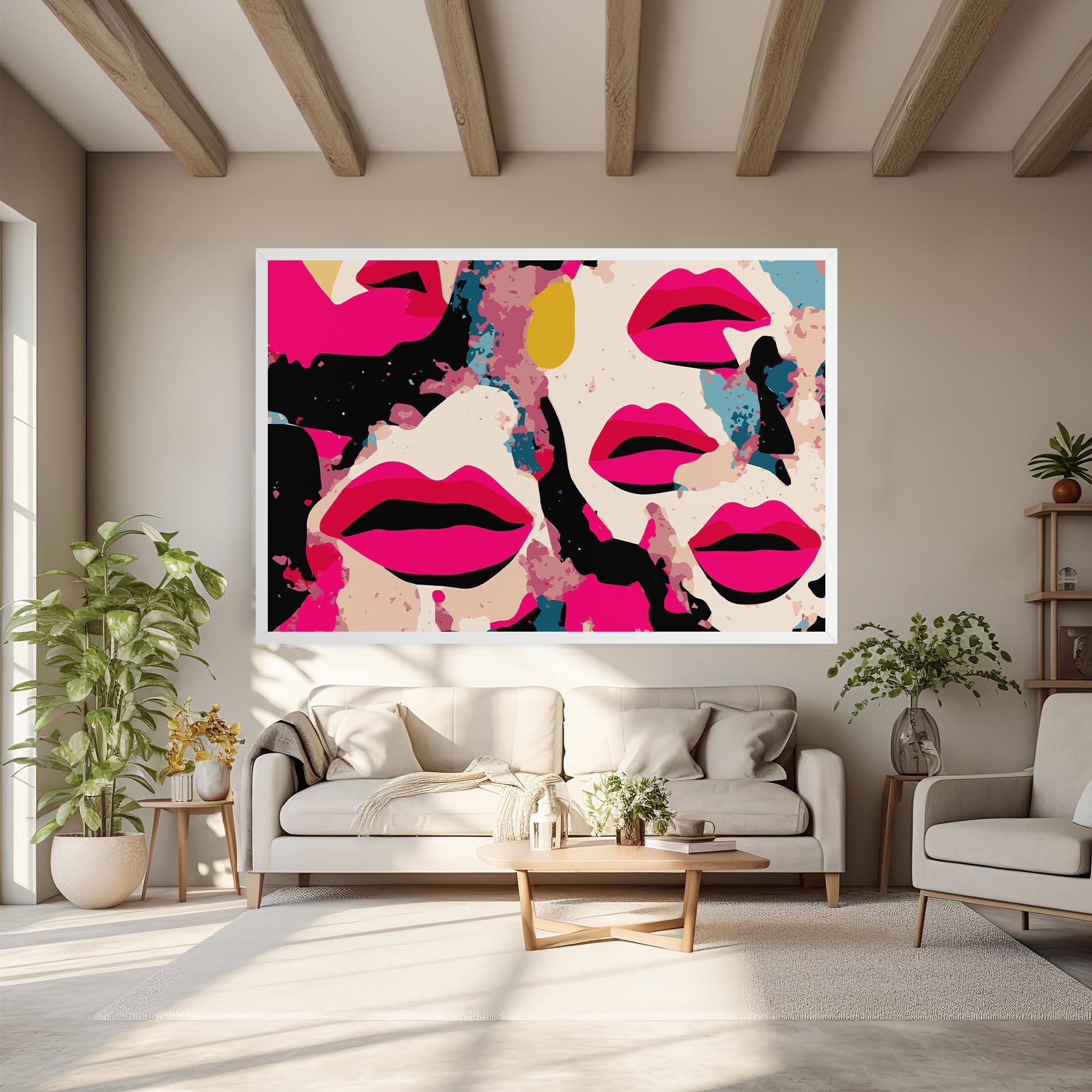 Vászonkép Pink Lips mockup 6