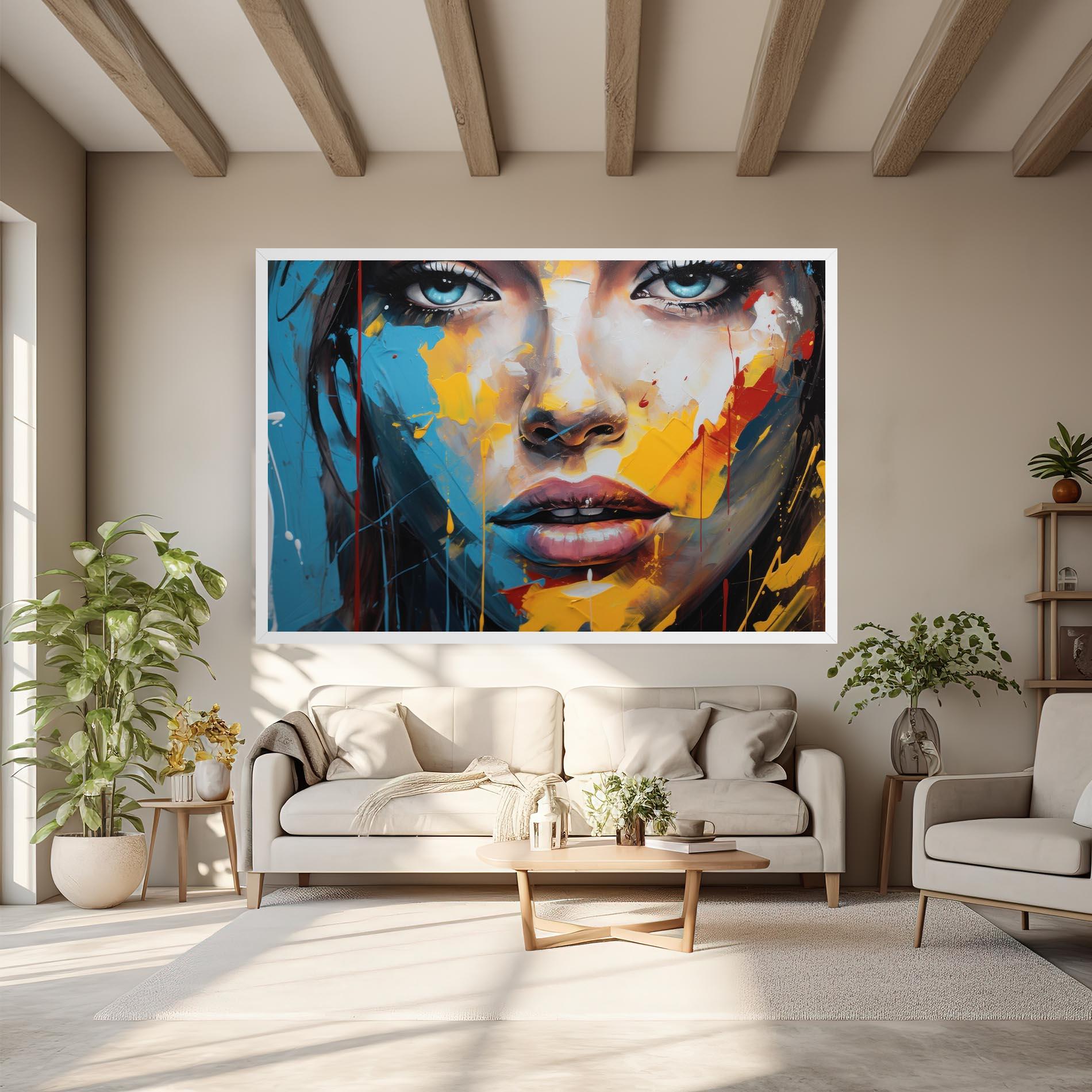 Vászonkép Woman Abstract Lips mockup 6